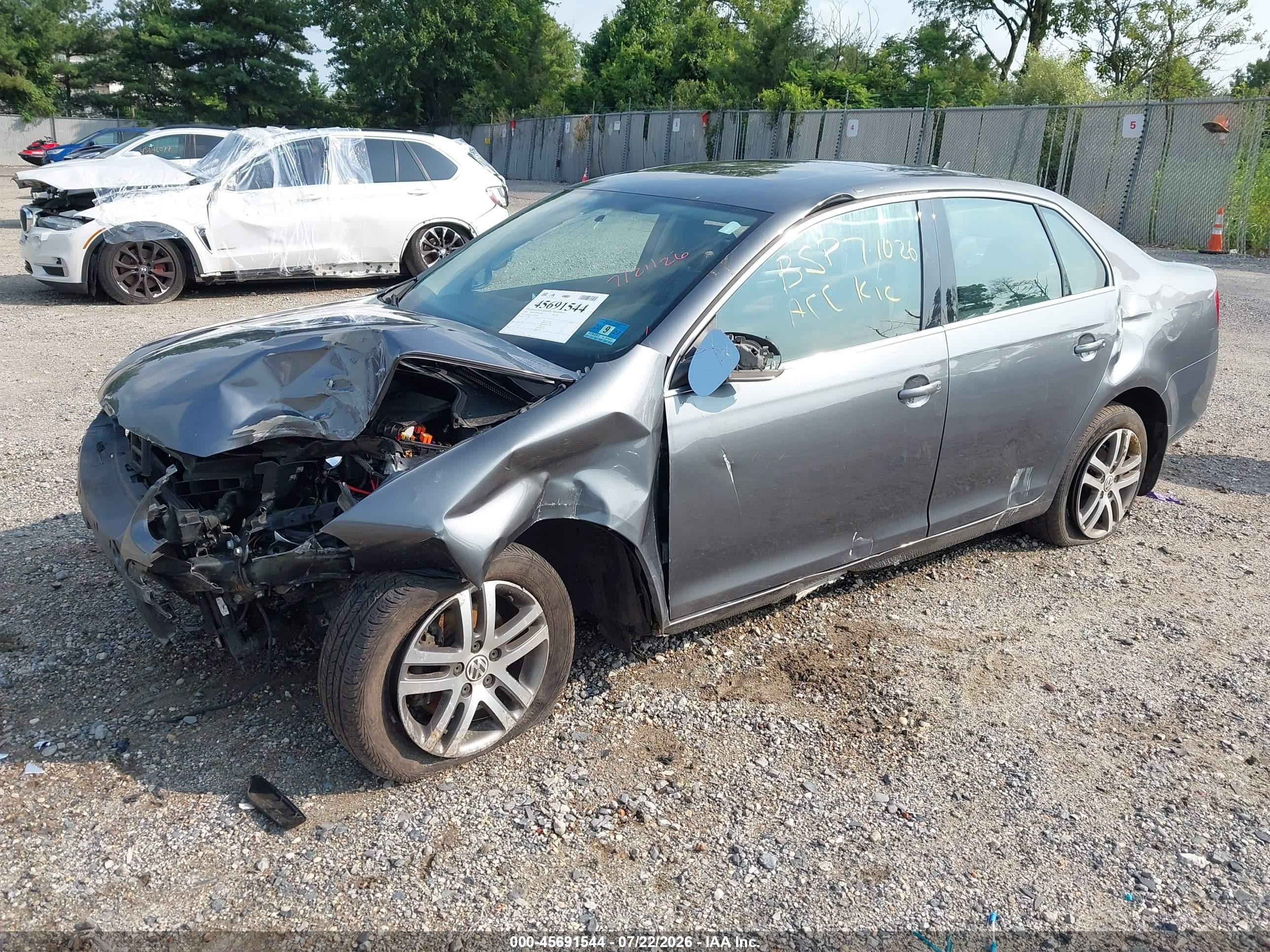 2006 Volkswagen Jetta 2.5 Gray vin: 3VWSF71K46M728584