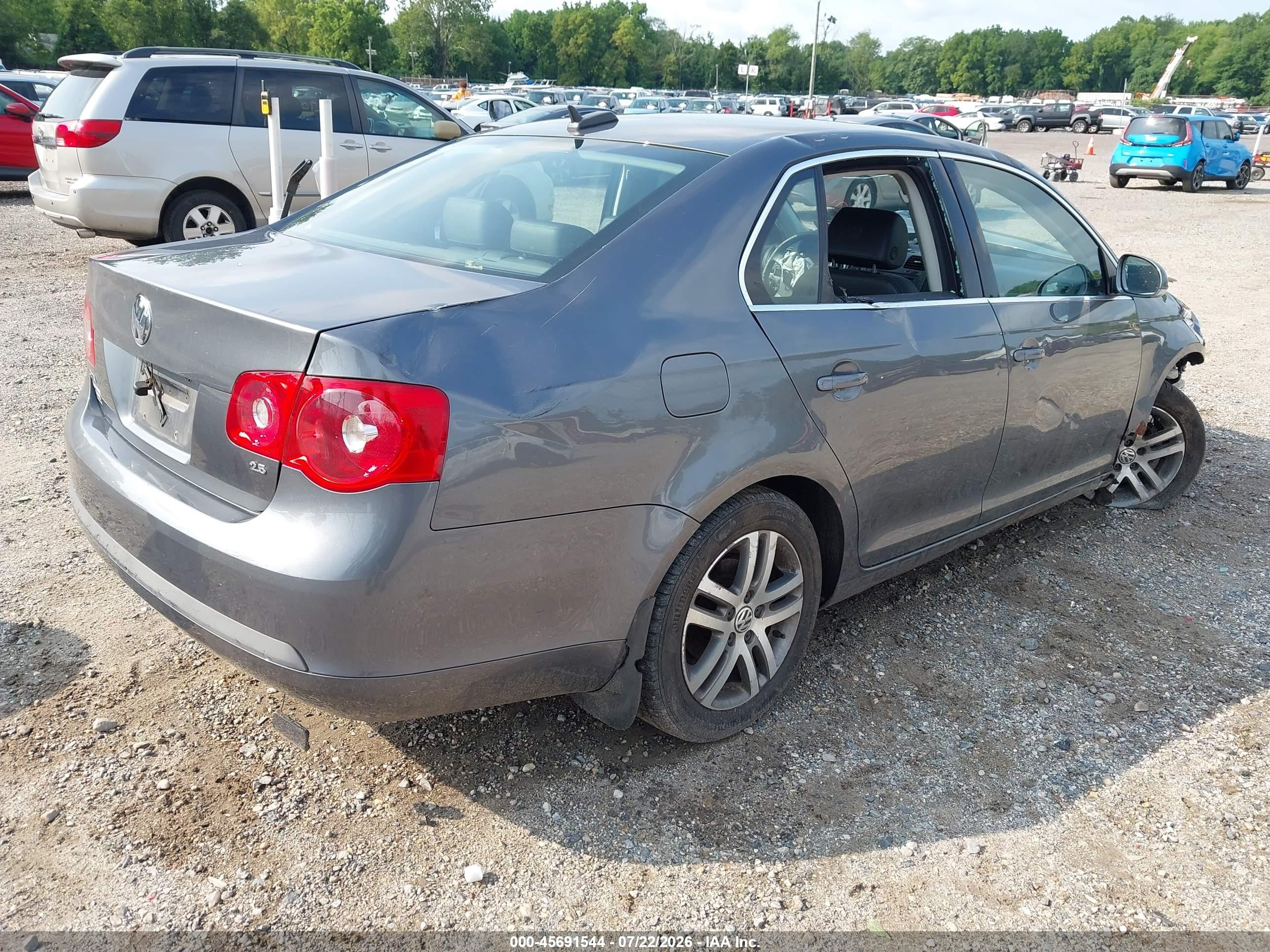 2006 Volkswagen Jetta 2.5 Gray vin: 3VWSF71K46M728584