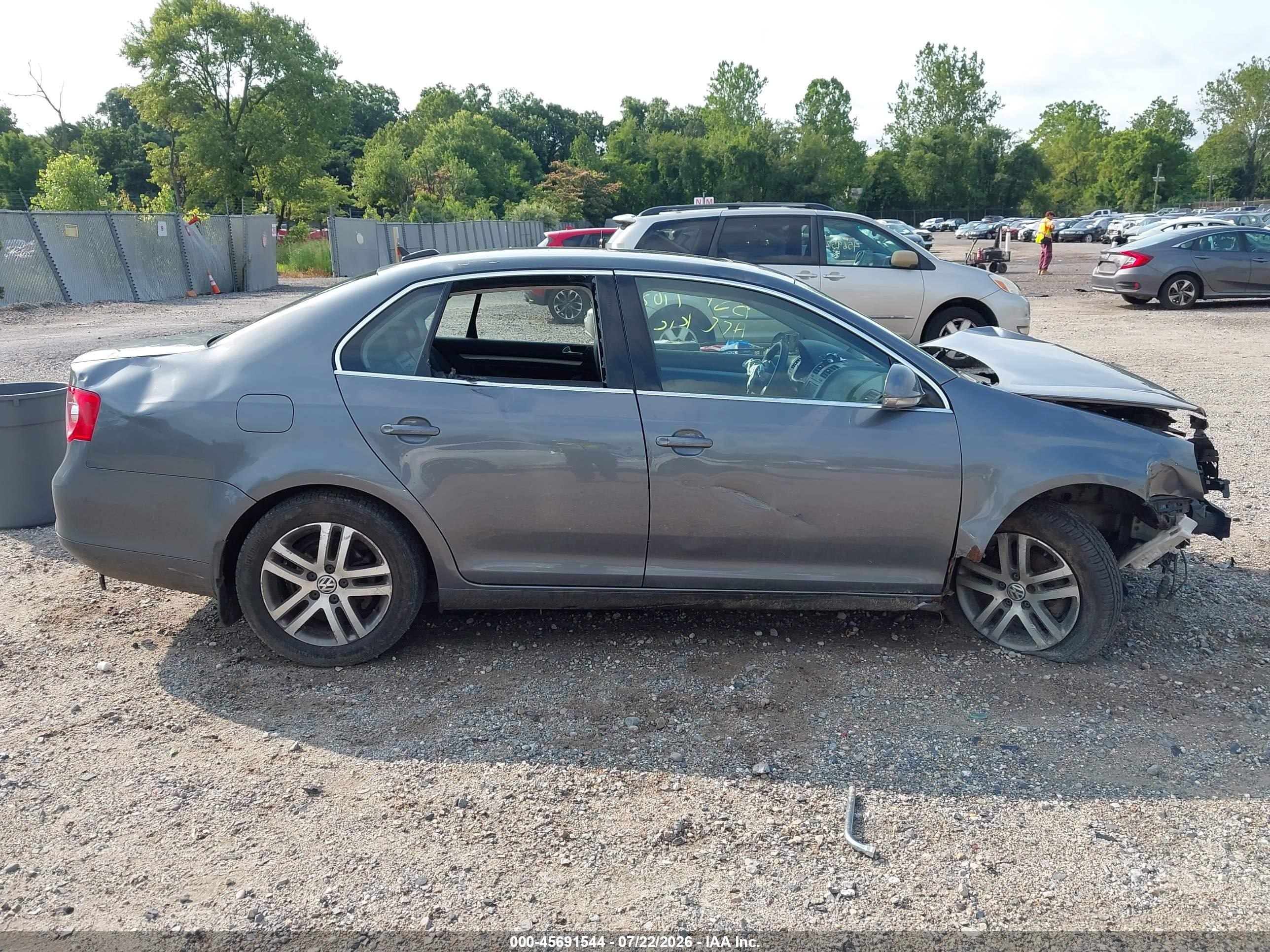 2006 Volkswagen Jetta 2.5 Gray vin: 3VWSF71K46M728584