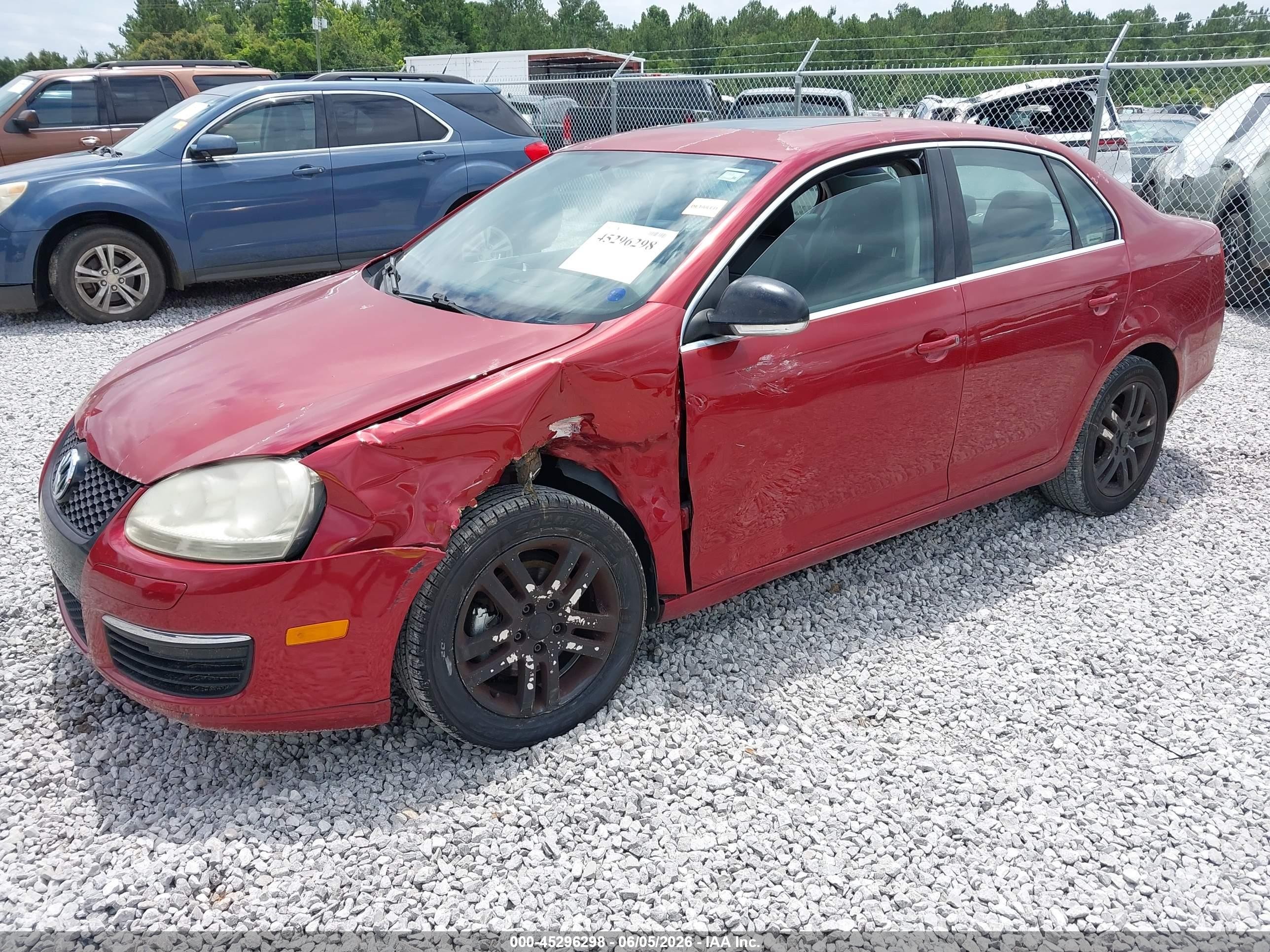 2006 Volkswagen Jetta 2.5 Red vin: 3VWSF71K46M771693