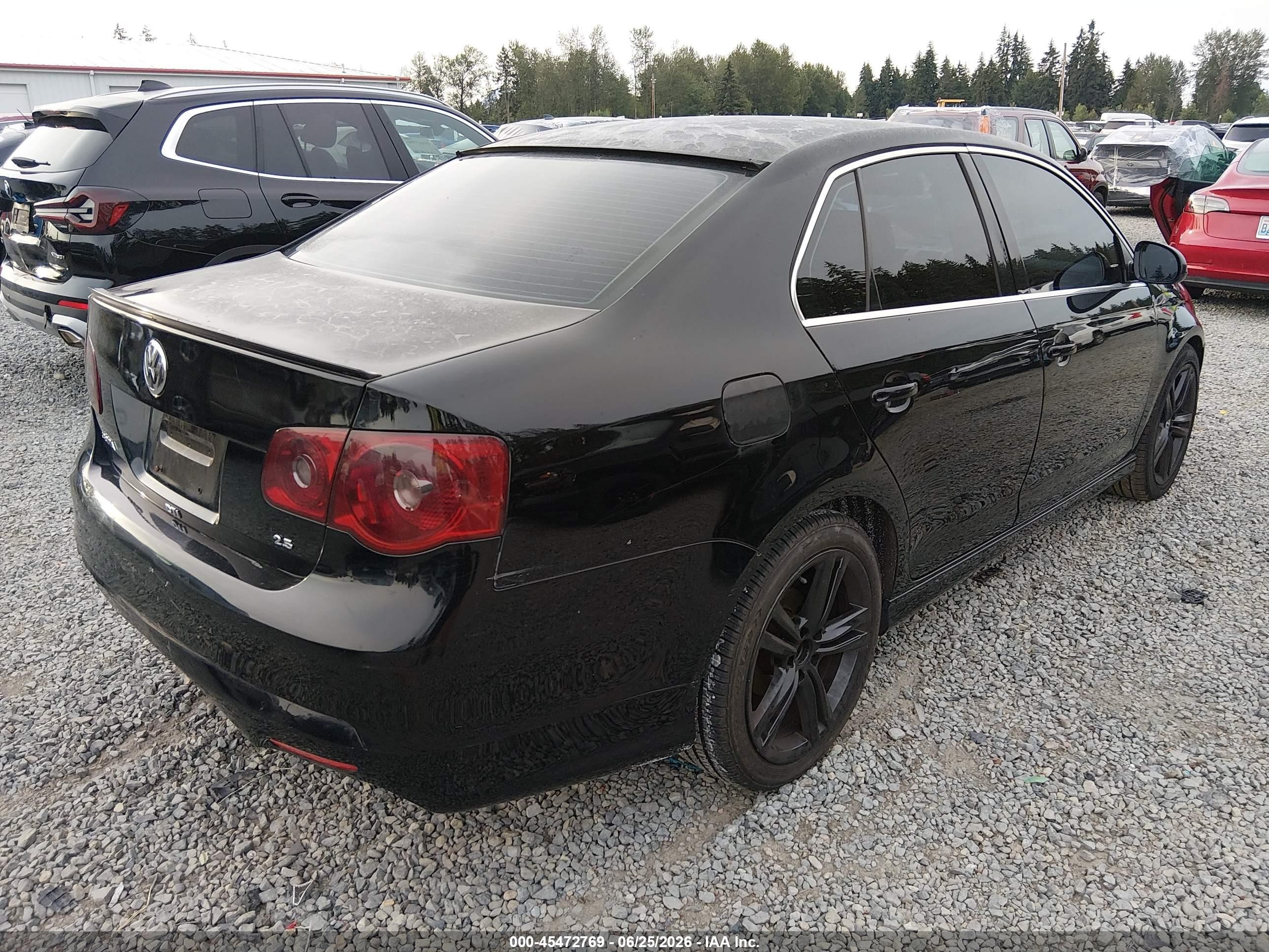 2005 Volkswagen Jetta 2.5 Black vin: 3VWSF71K55M628086