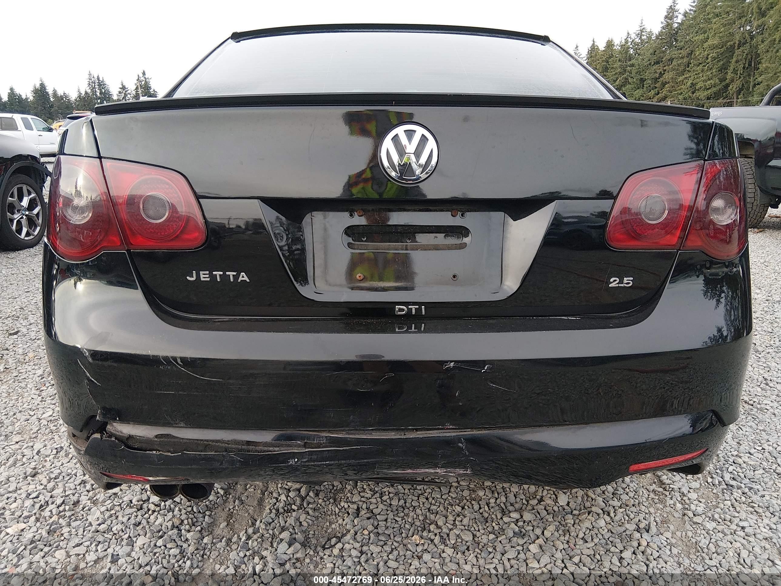2005 Volkswagen Jetta 2.5 Black vin: 3VWSF71K55M628086