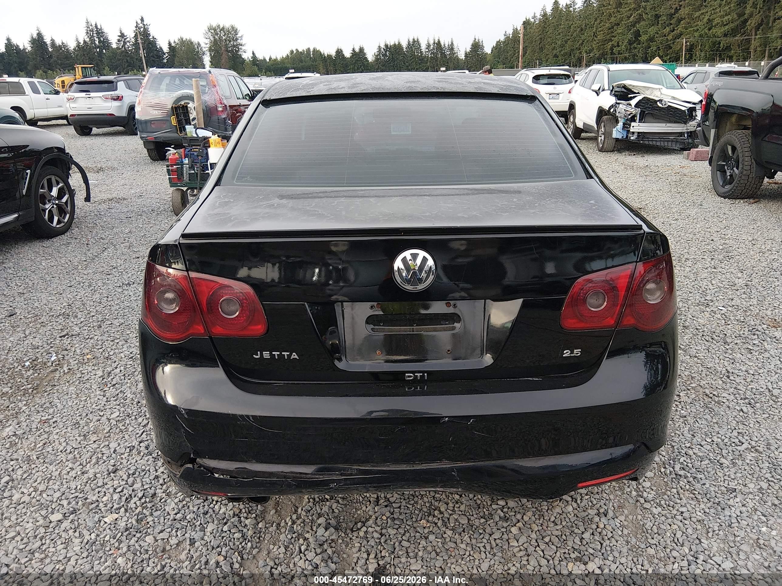 2005 Volkswagen Jetta 2.5 Black vin: 3VWSF71K55M628086
