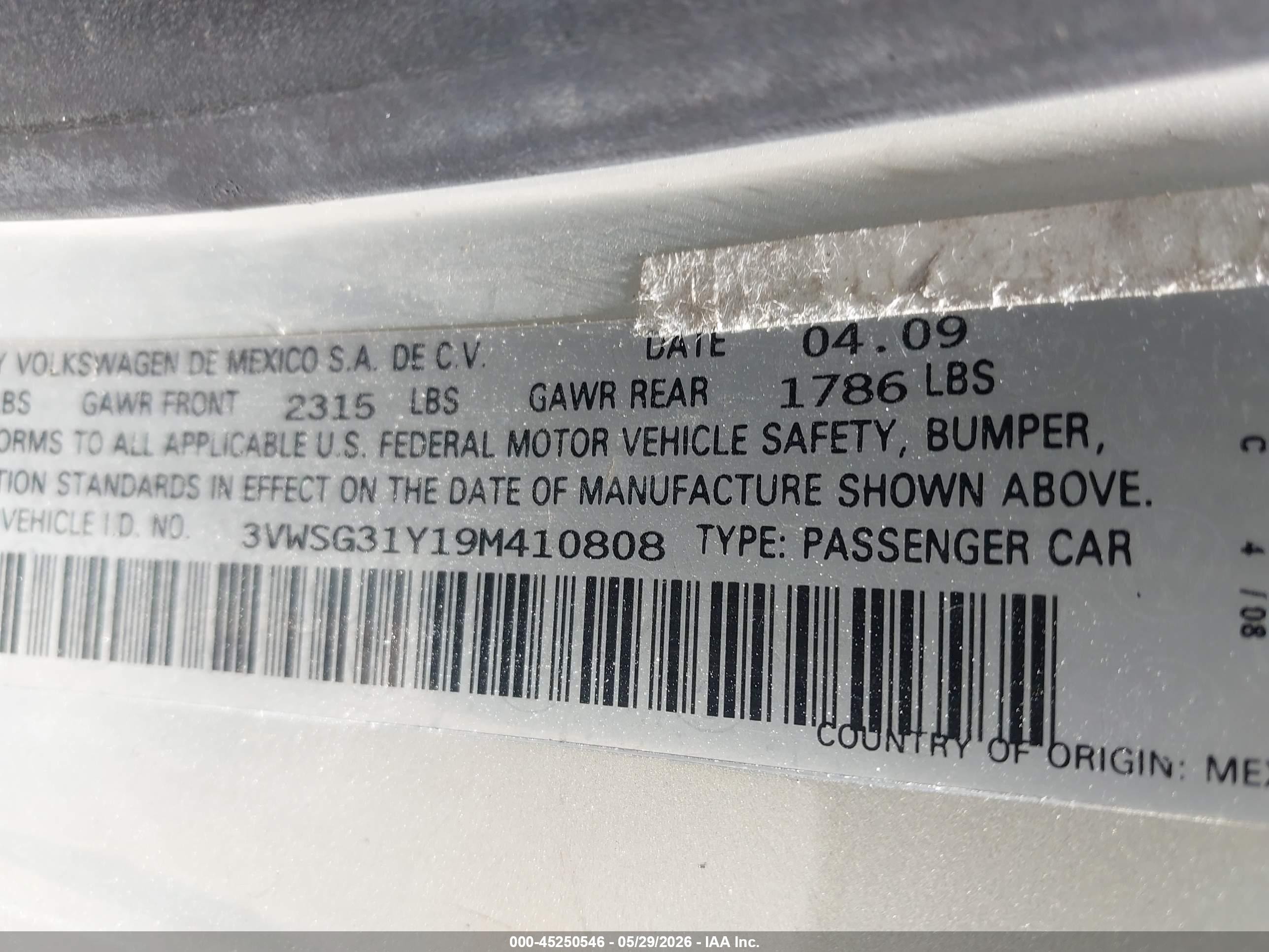 2009 Volkswagen New Beetle 2.5l Blush Edition Серебряный vin: 3VWSG31Y19M410808