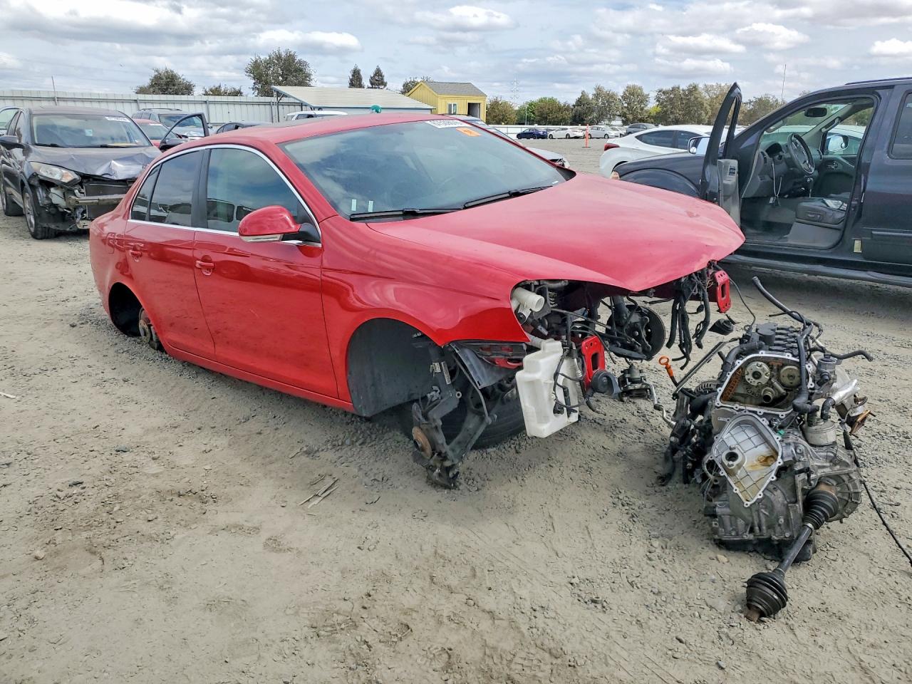 2007 Volkswagen Jetta 2.5 Option Package 1 Red vin: 3VWSG71KX7M029233