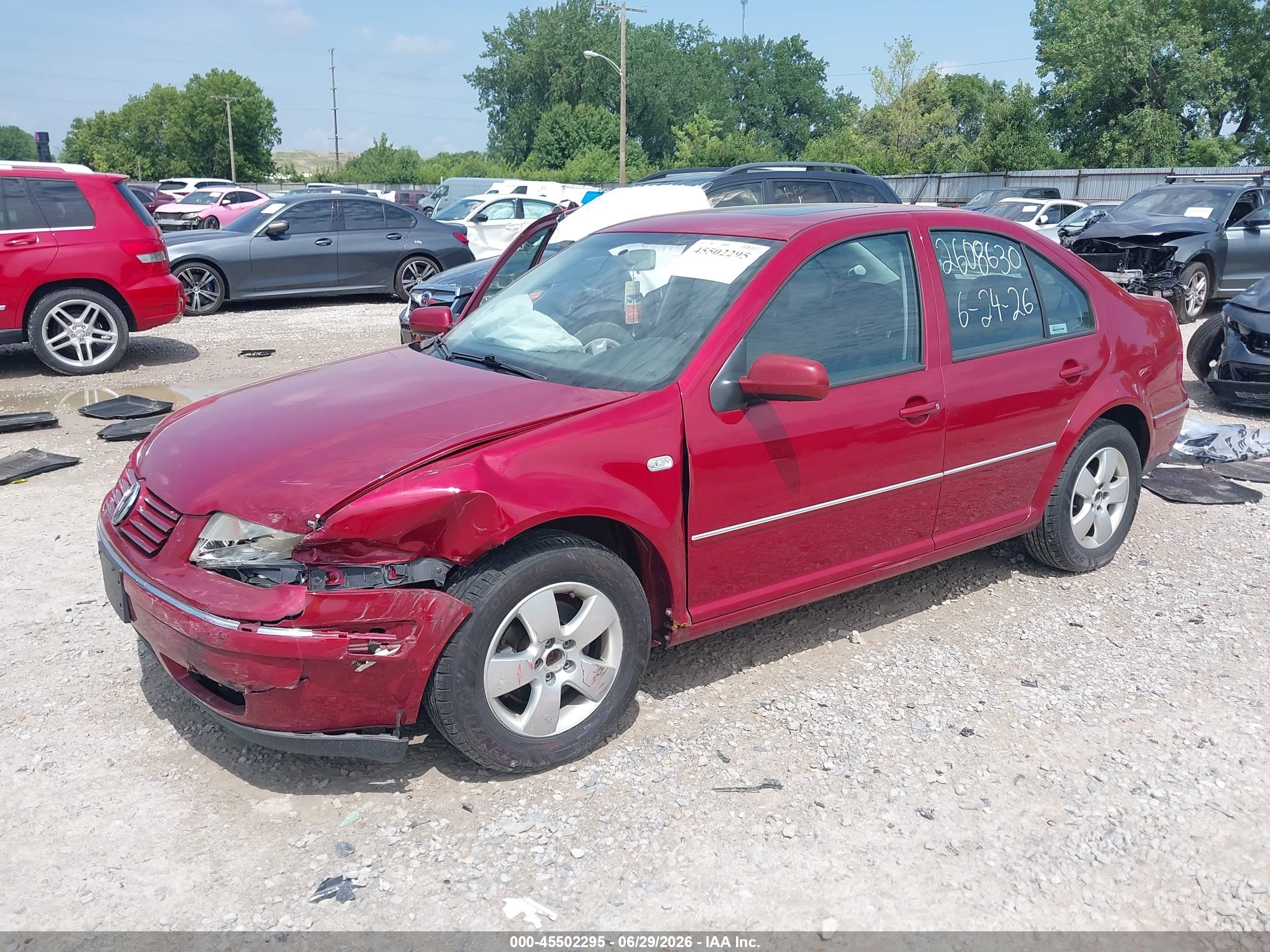 2005 Volkswagen Jetta Gls 2.0l Красный vin: 3VWSK69M35M071836