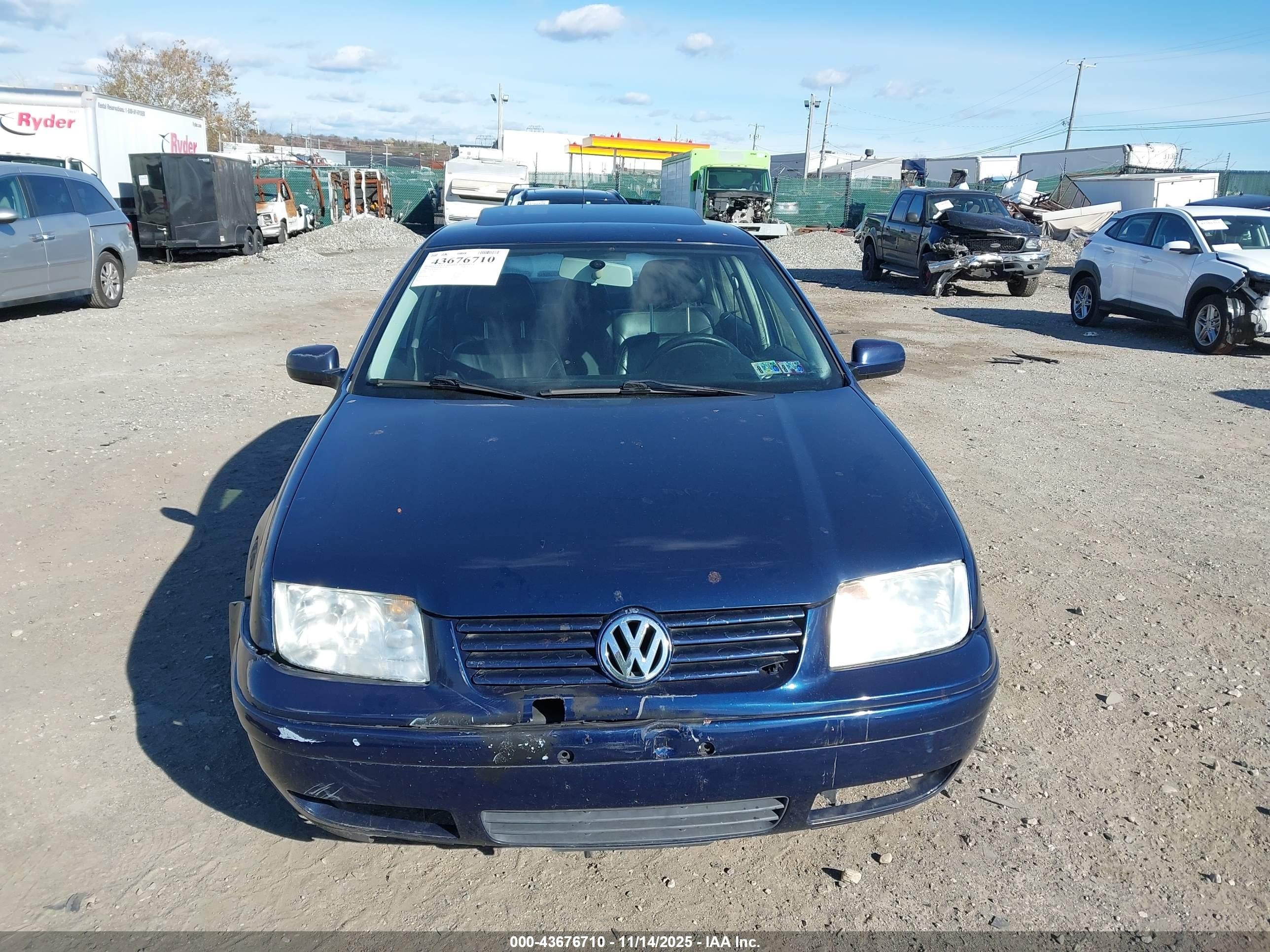 2003 Volkswagen Jetta Gls 2.0l Blue vin: 3VWSK69M43M031617