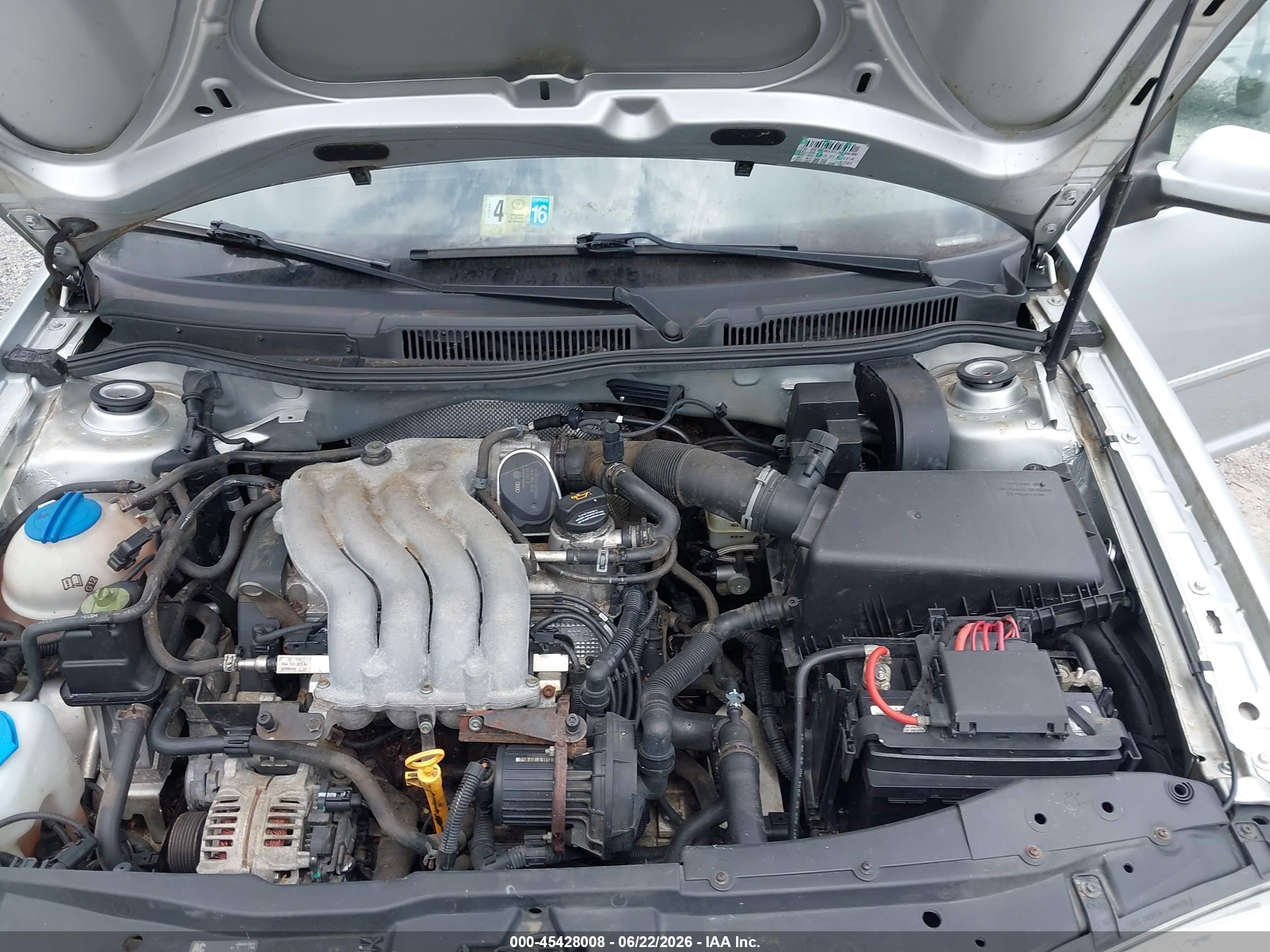 2005 Volkswagen Jetta Gls 2.0l Silver vin: 3VWSK69M55M064614