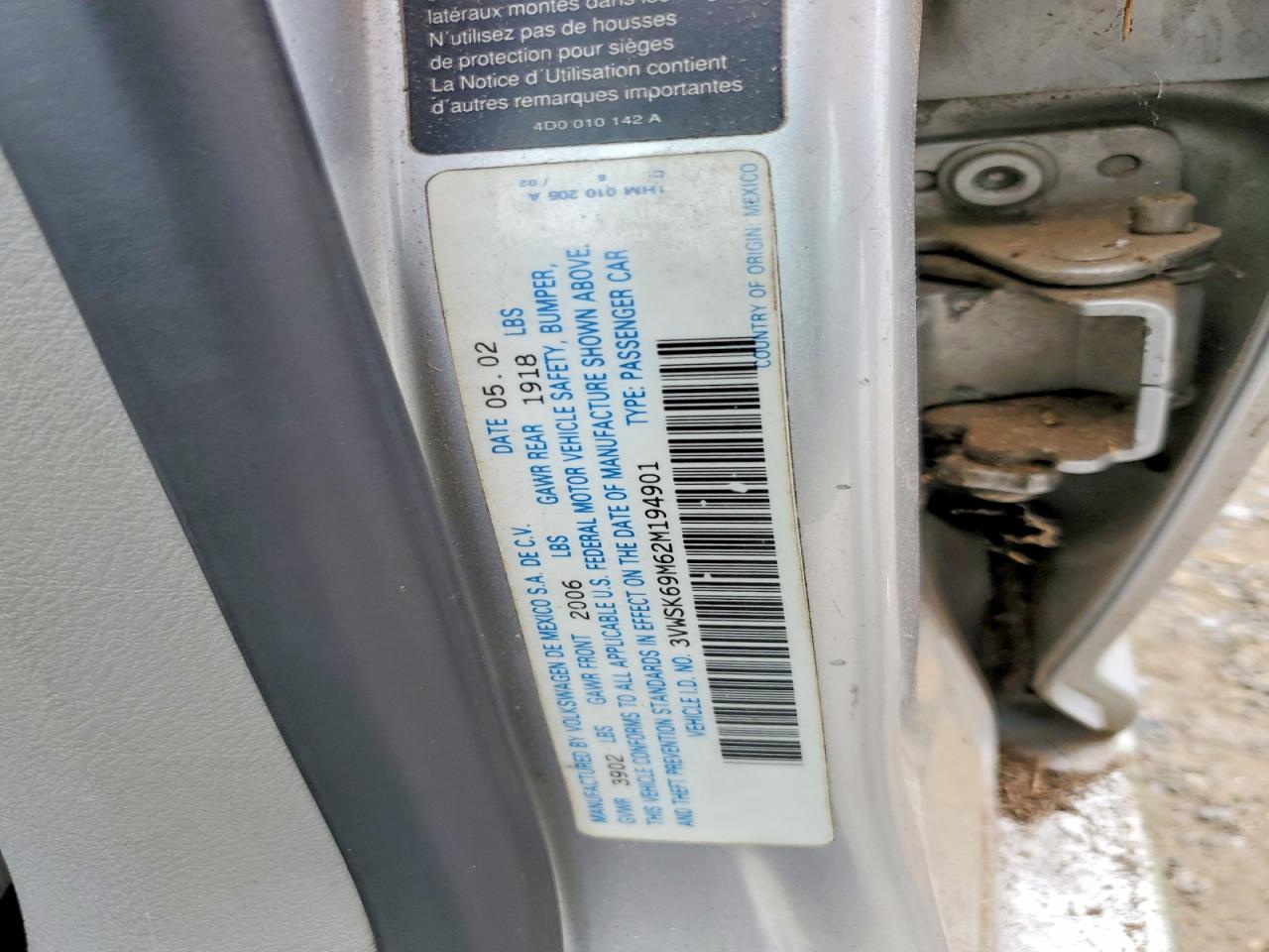 2002 Volkswagen Jetta Gls Silver vin: 3VWSK69M62M194901