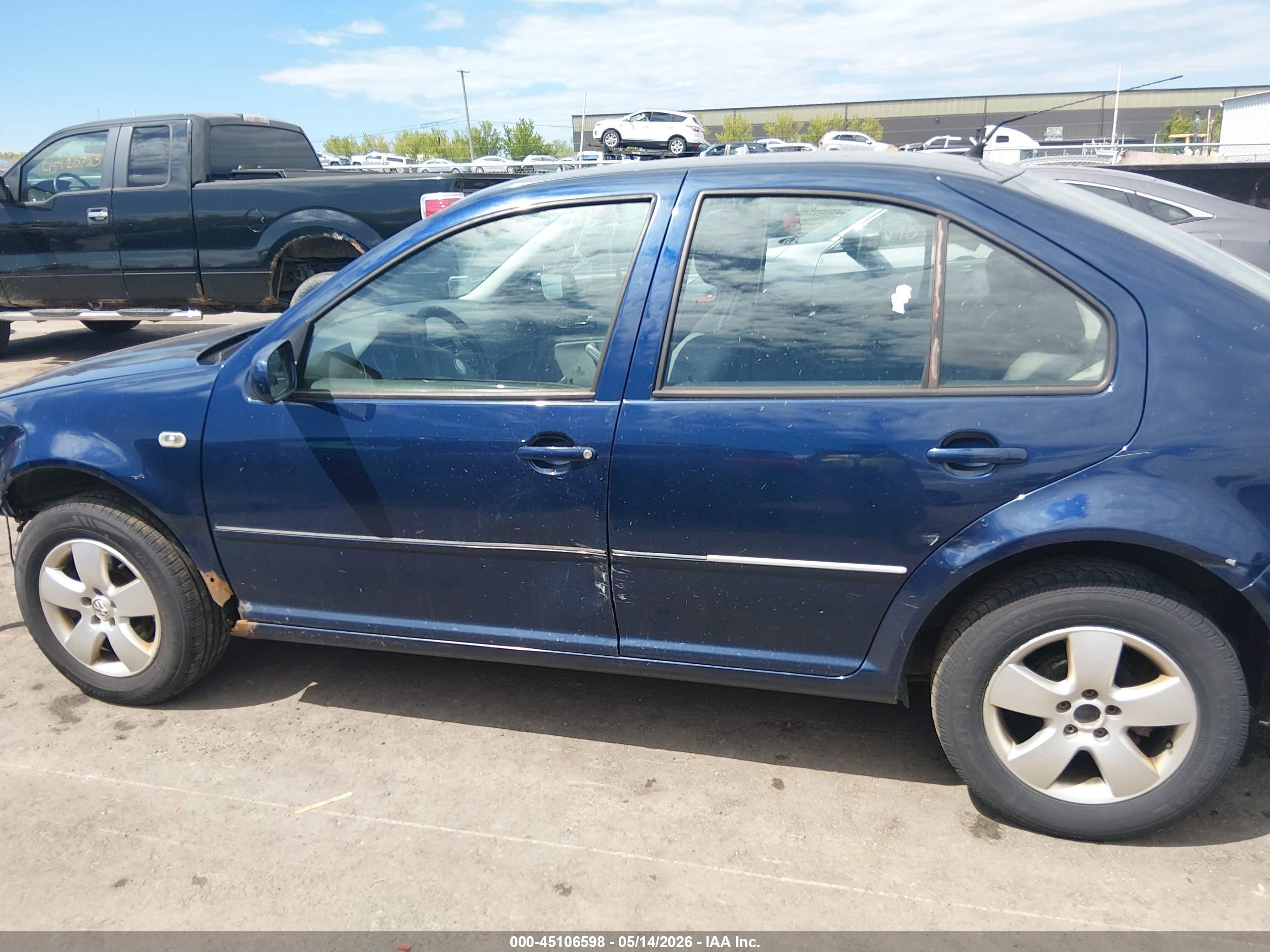 2004 Volkswagen Jetta Gls 2.0l Blue vin: 3VWSK69M64M108814