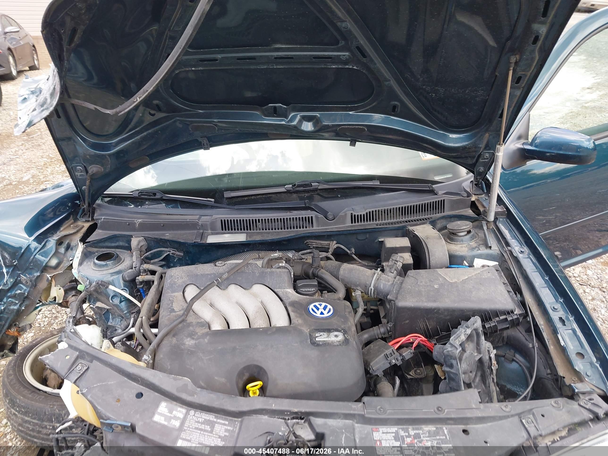 2002 Volkswagen Jetta Gls Blue vin: 3VWSK69MX2M183528