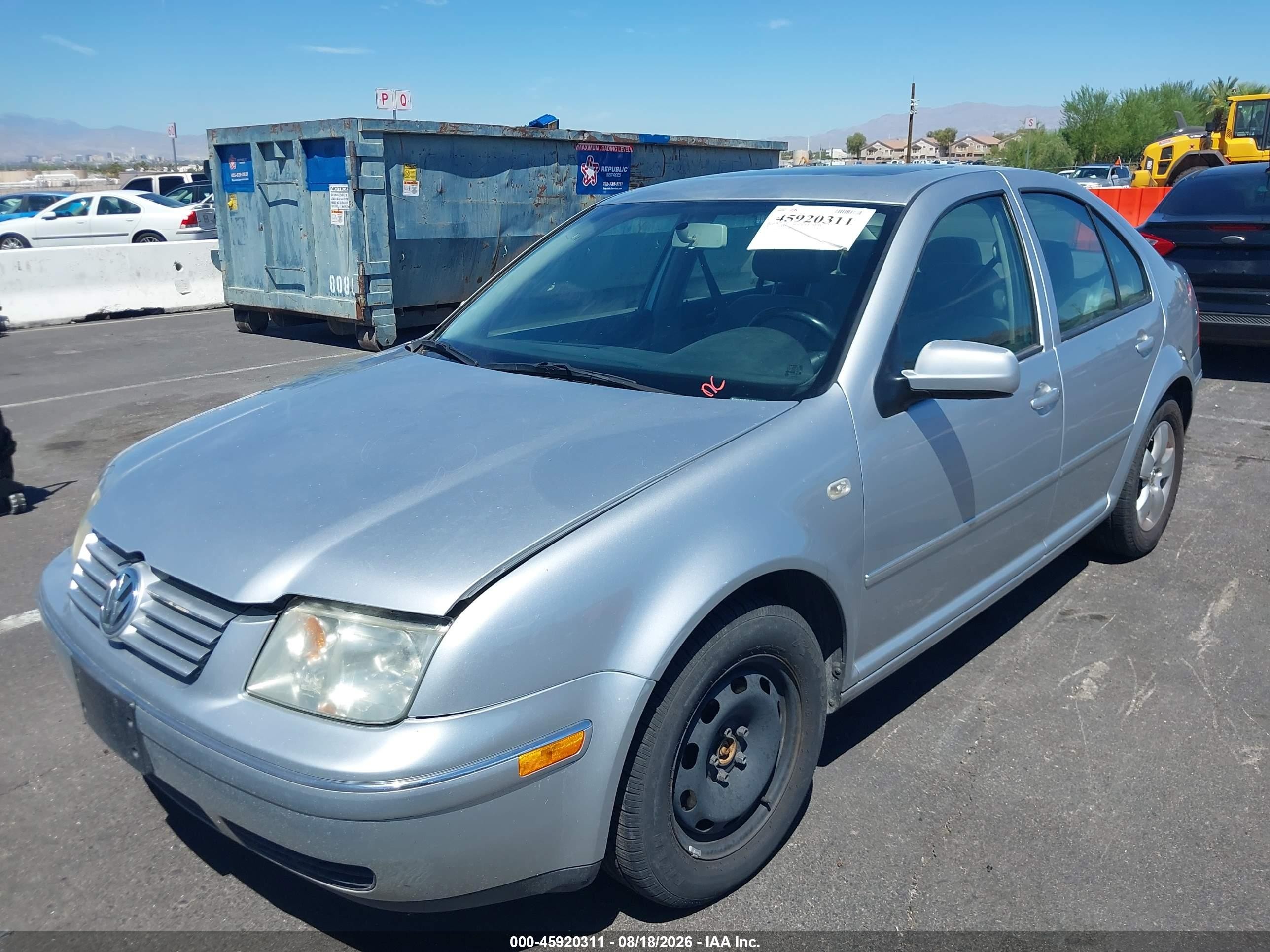 2004 Volkswagen Jetta Gls 2.0l Серебряный vin: 3VWSK69MX4M009607