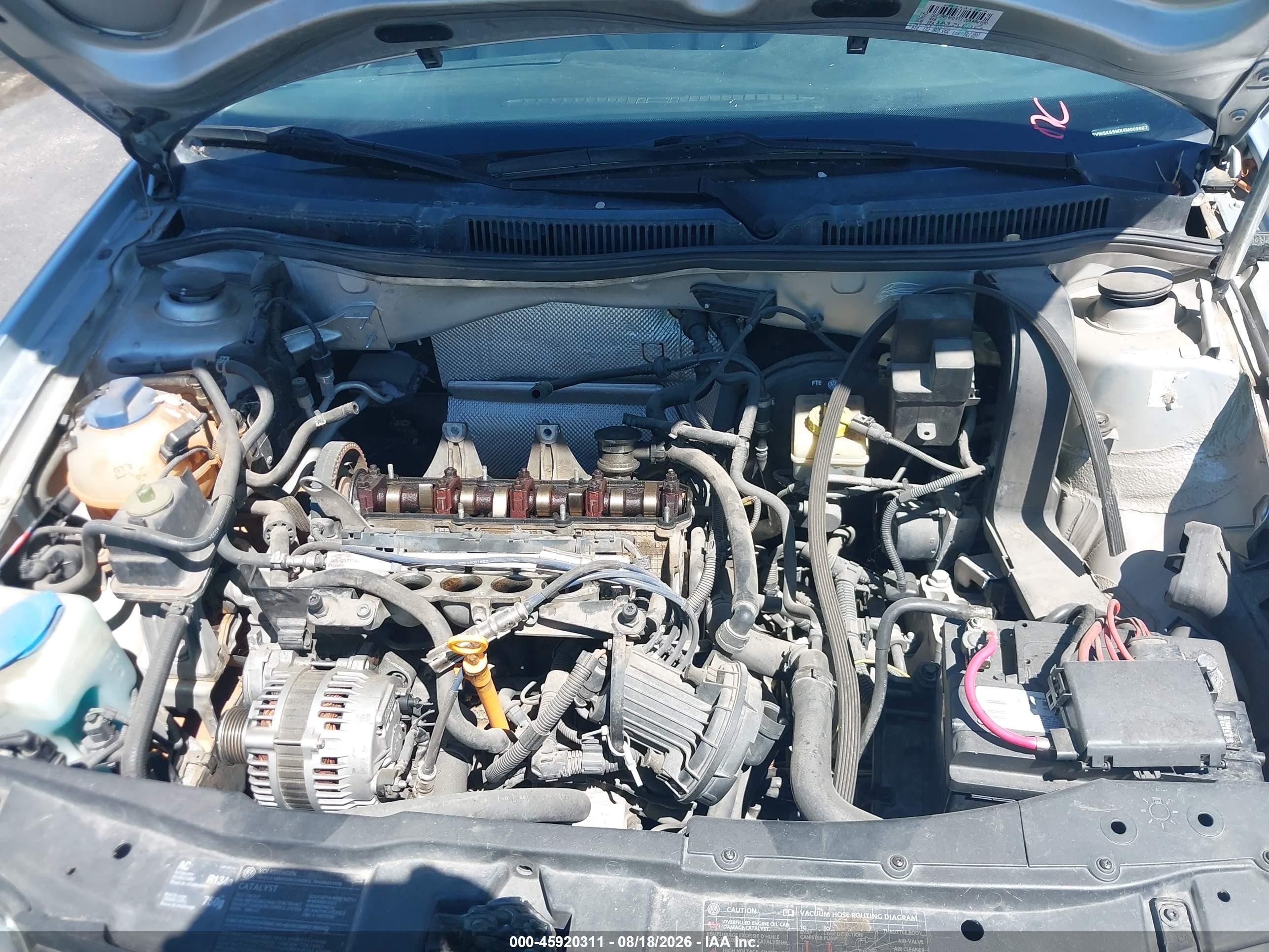 2004 Volkswagen Jetta Gls 2.0l Серебряный vin: 3VWSK69MX4M009607