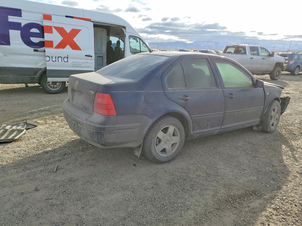 2002 Volkswagen Jetta Gls Tdi Blue vin: 3VWSP69M02M033588
