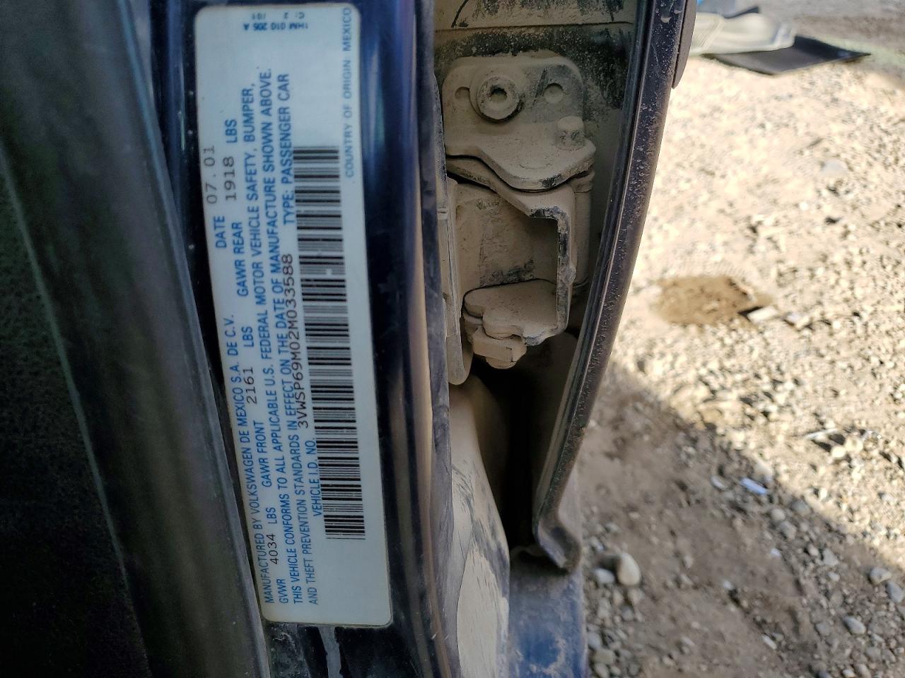 2002 Volkswagen Jetta Gls Tdi Blue vin: 3VWSP69M02M033588