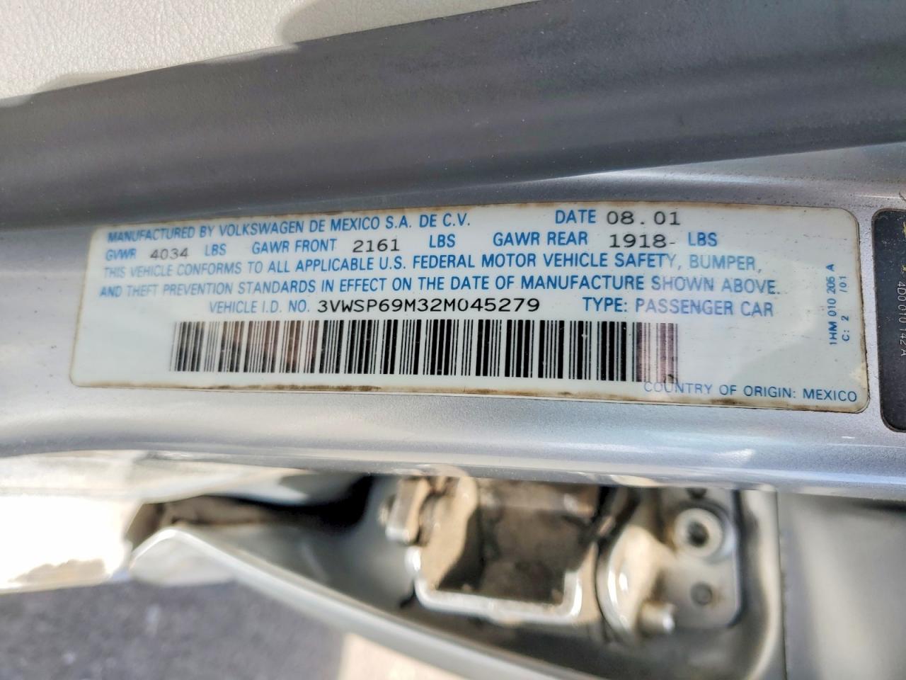 2002 Volkswagen Jetta Gls Tdi Silver vin: 3VWSP69M32M045279