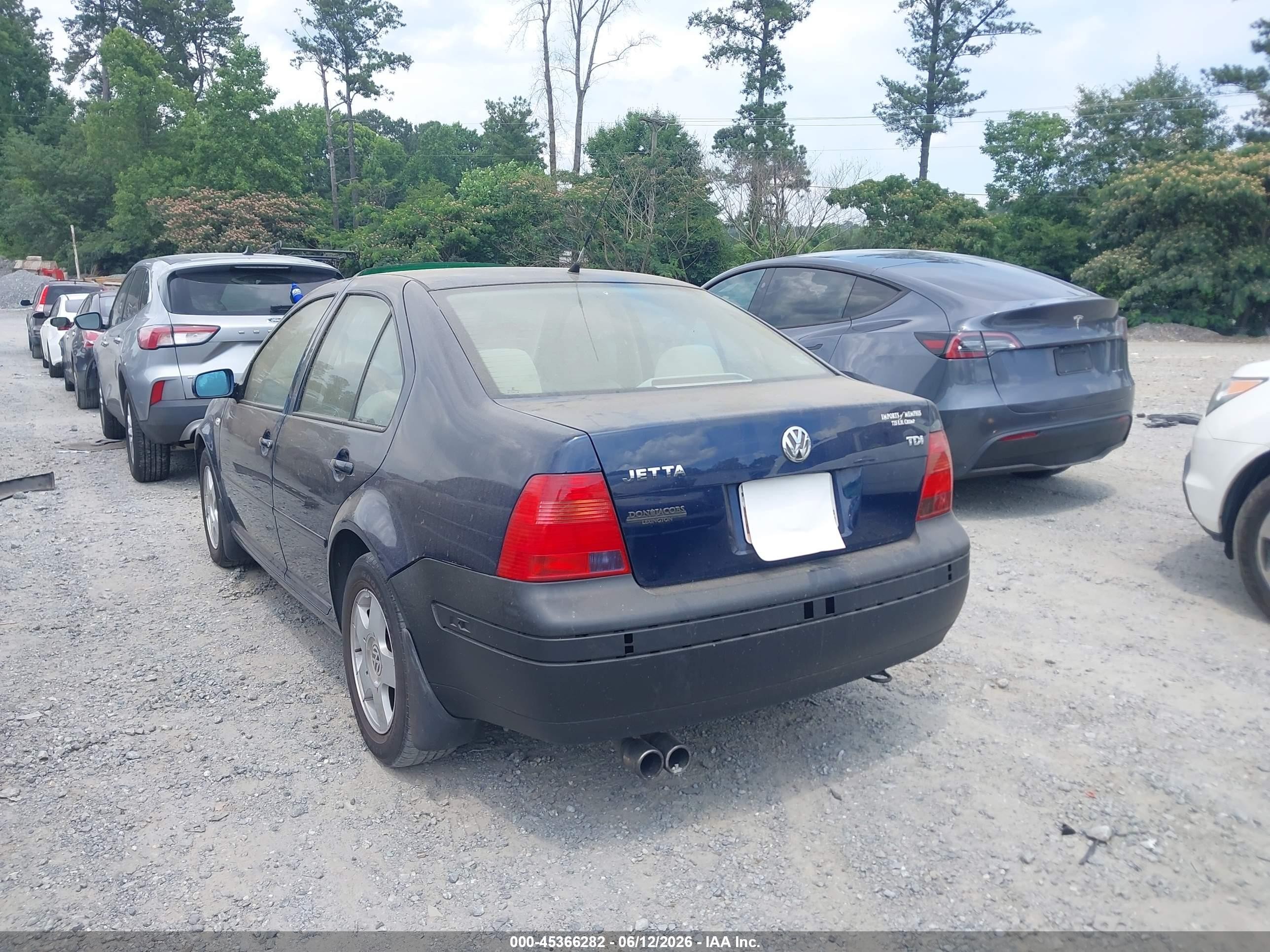 2002 Volkswagen Jetta Gls Tdi Dark Blue vin: 3VWSP69M32M072949
