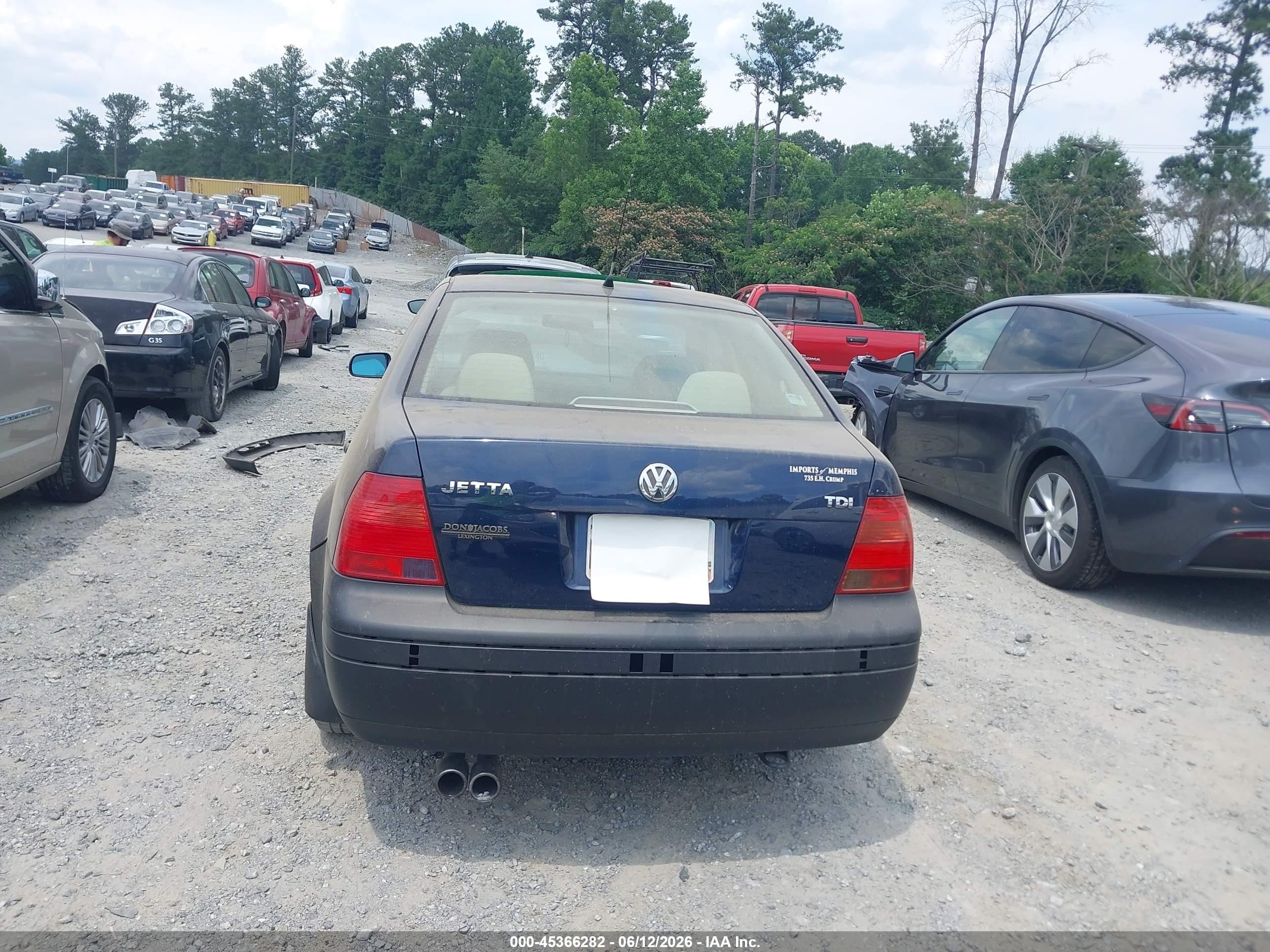 2002 Volkswagen Jetta Gls Tdi Dark Blue vin: 3VWSP69M32M072949