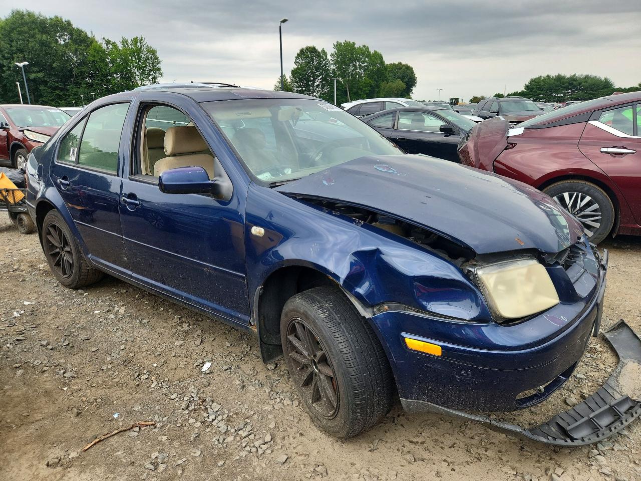 2003 Volkswagen Jetta Gls Tdi Blue vin: 3VWSP69M33M074024