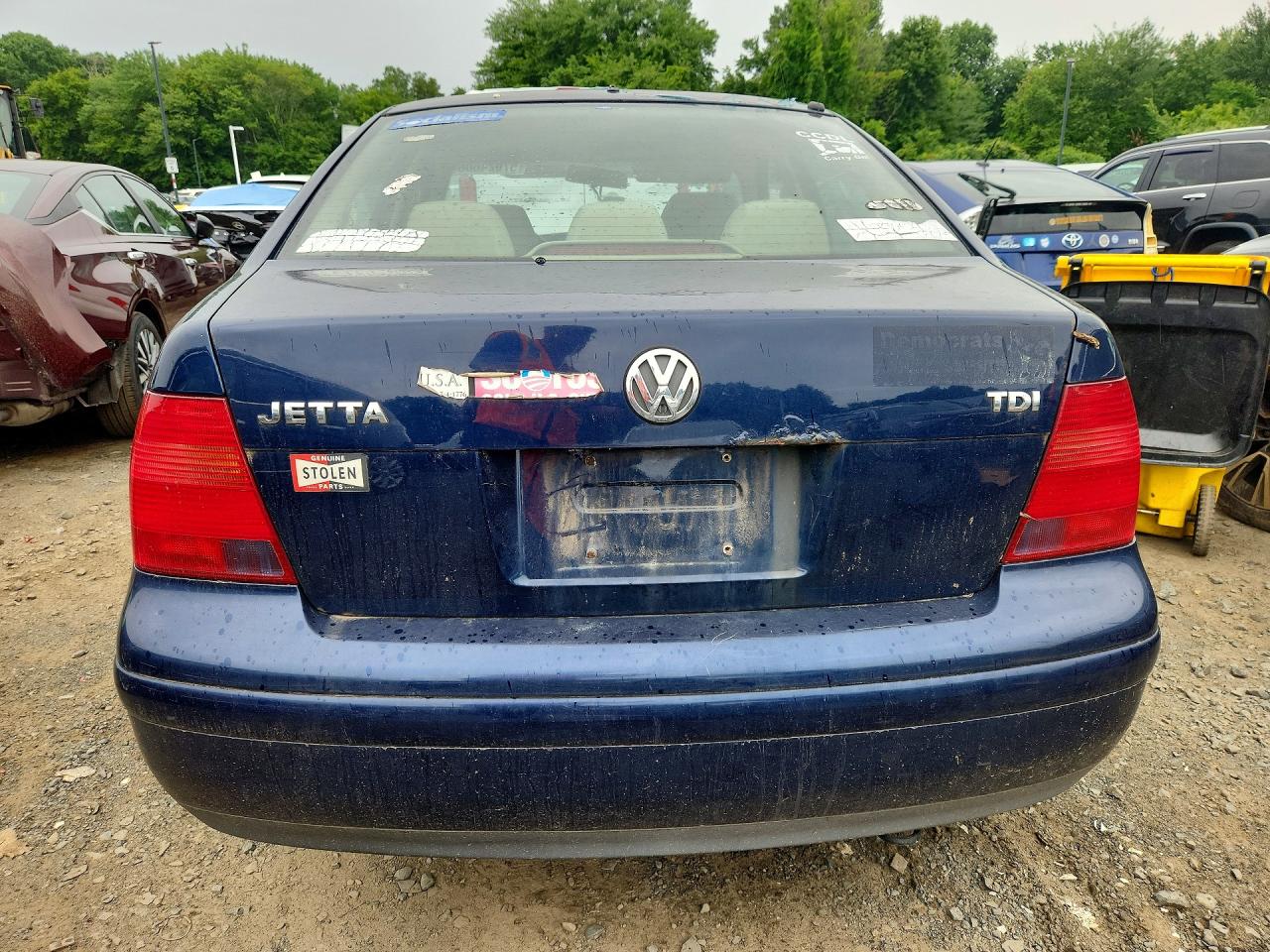 2003 Volkswagen Jetta Gls Tdi Blue vin: 3VWSP69M33M074024