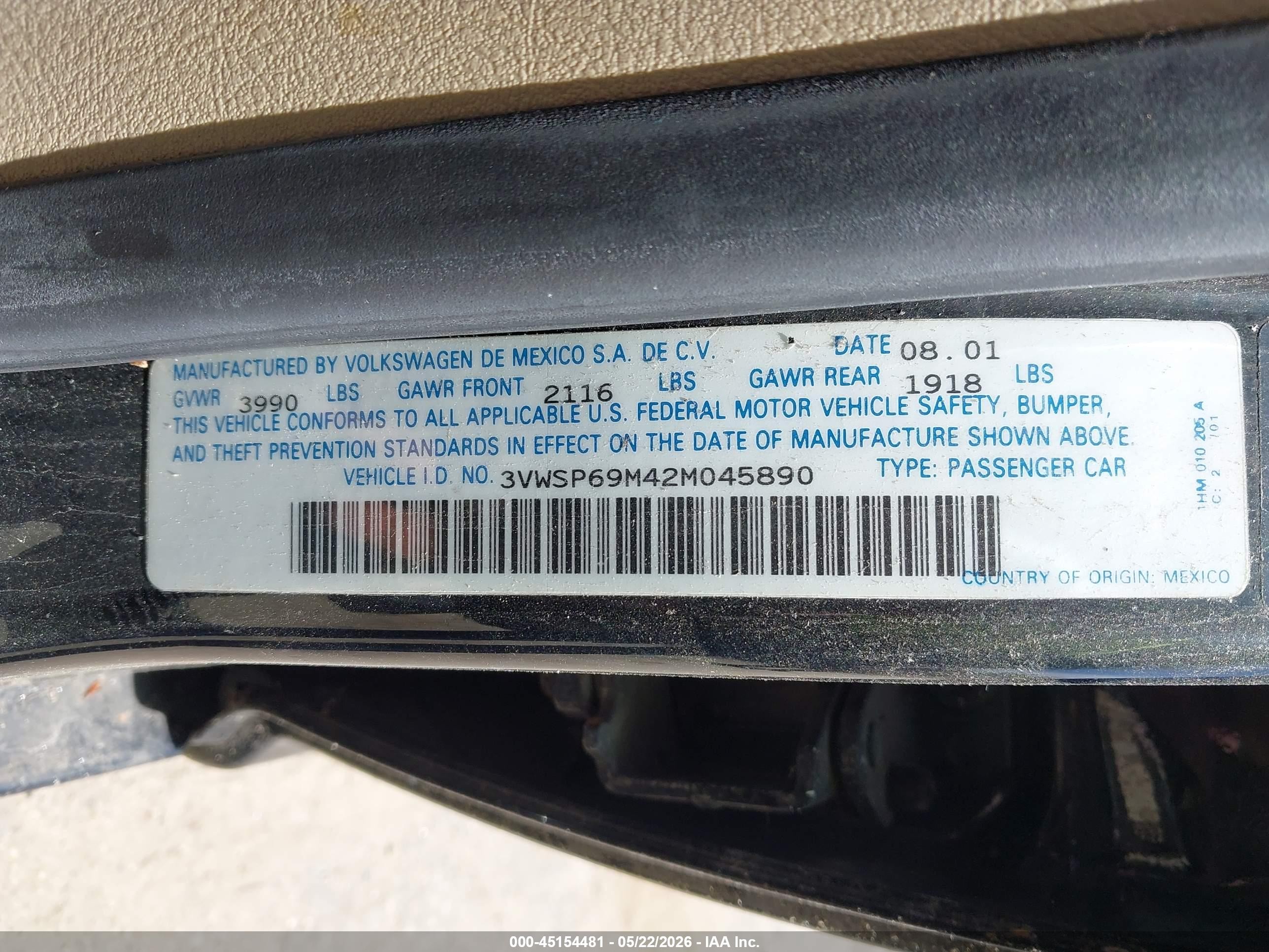 2002 Volkswagen Jetta Gls Tdi Black vin: 3VWSP69M42M045890