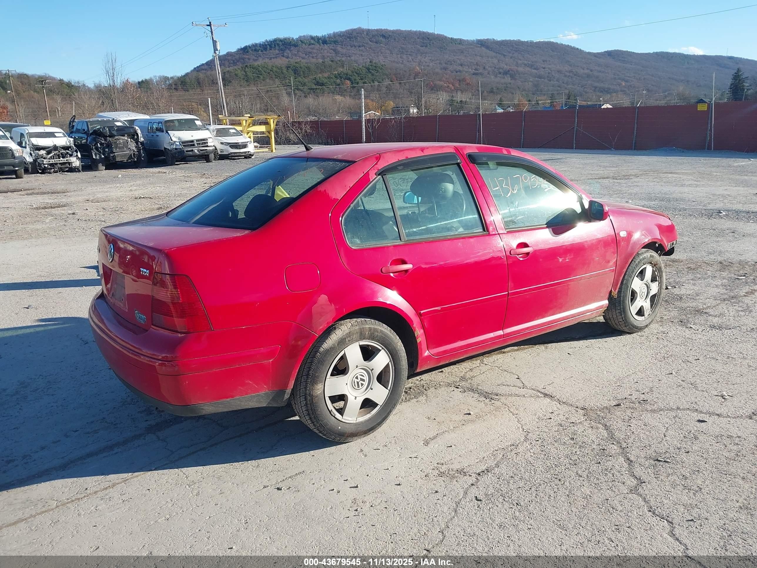 2002 Volkswagen Jetta Gls Tdi Red vin: 3VWSP69M42M089274