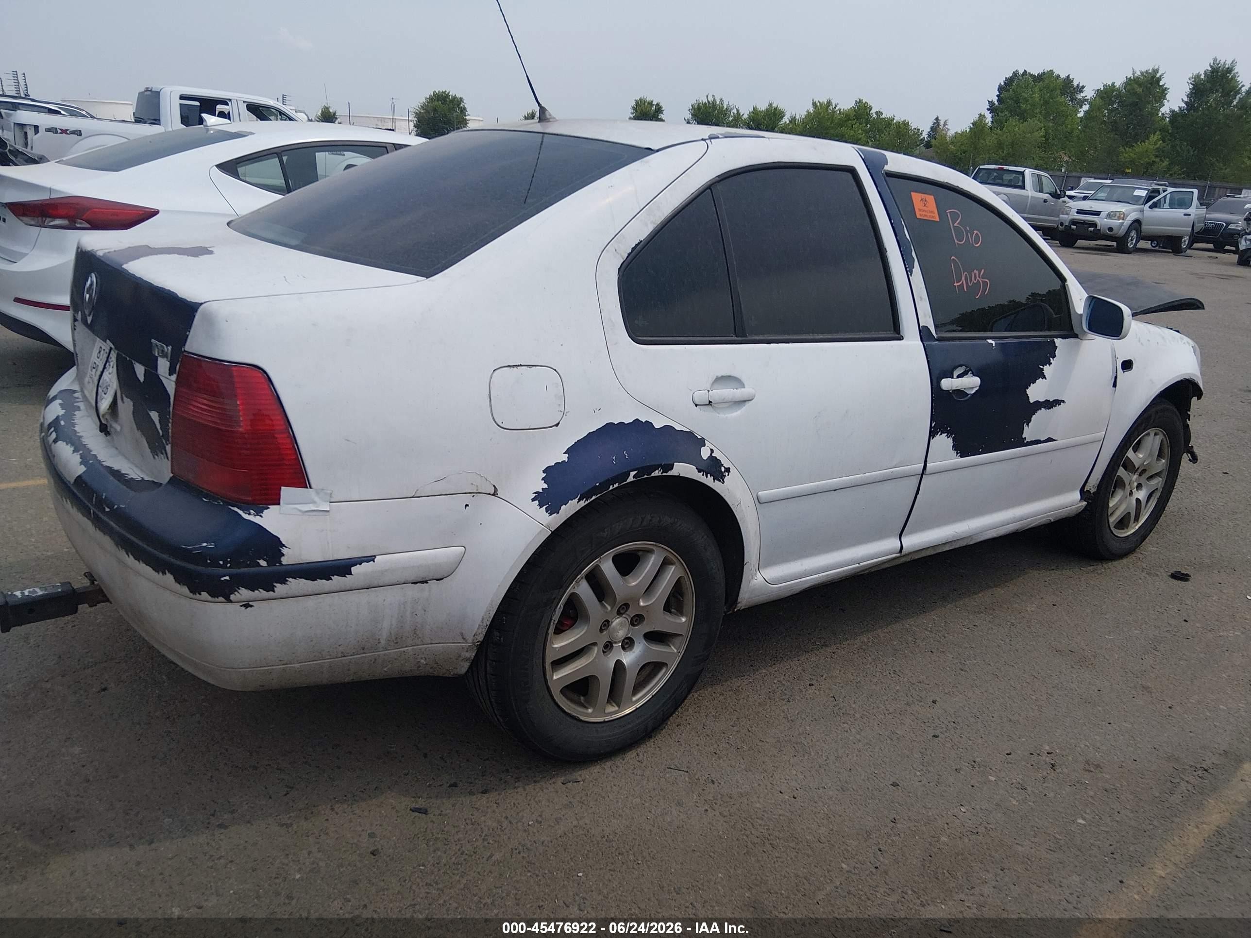 2001 Volkswagen Jetta Gls Tdi Белый vin: 3VWSP69M51M179659