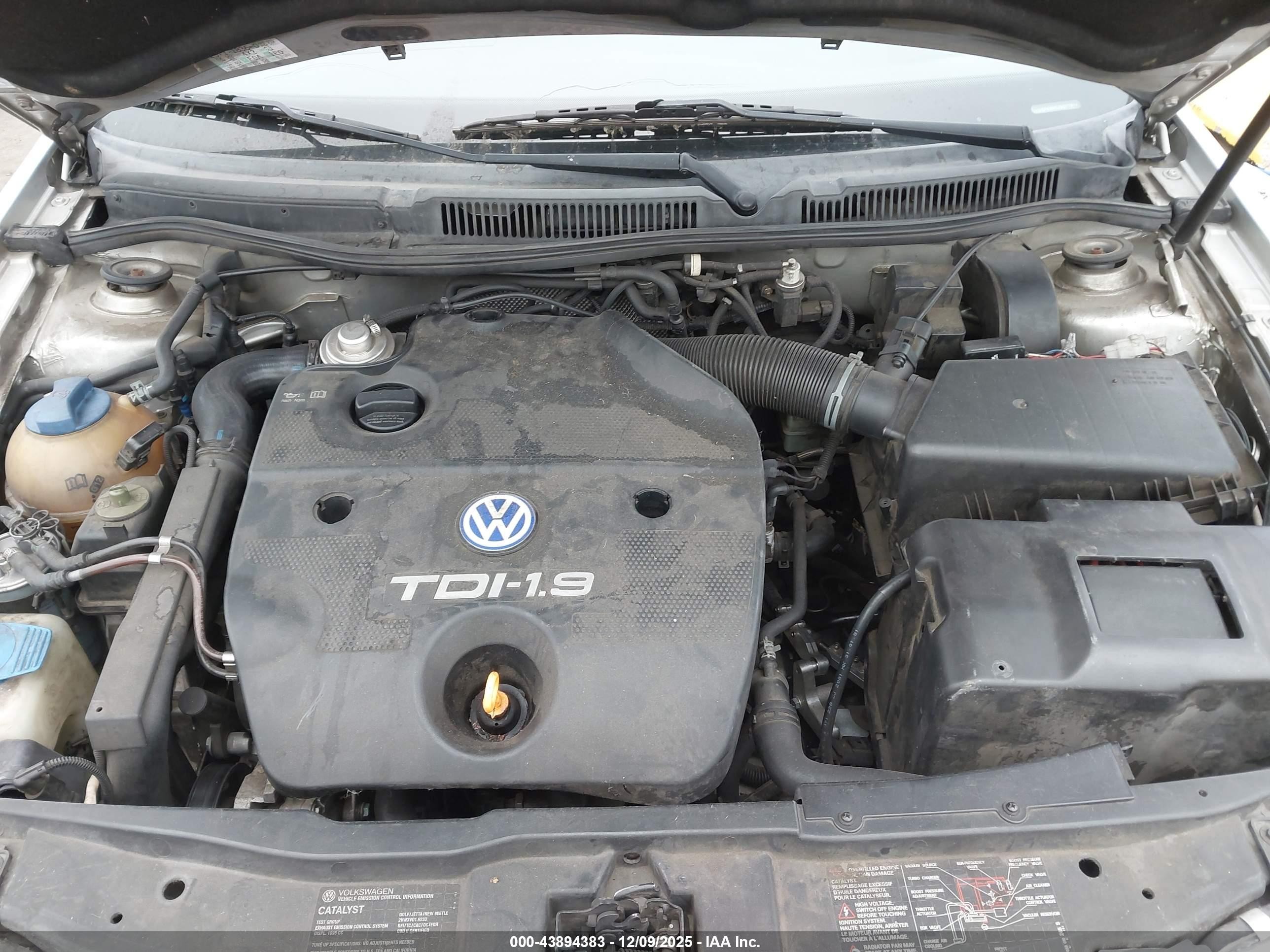 2002 Volkswagen Jetta Gls Tdi Silver vin: 3VWSP69M52M011974