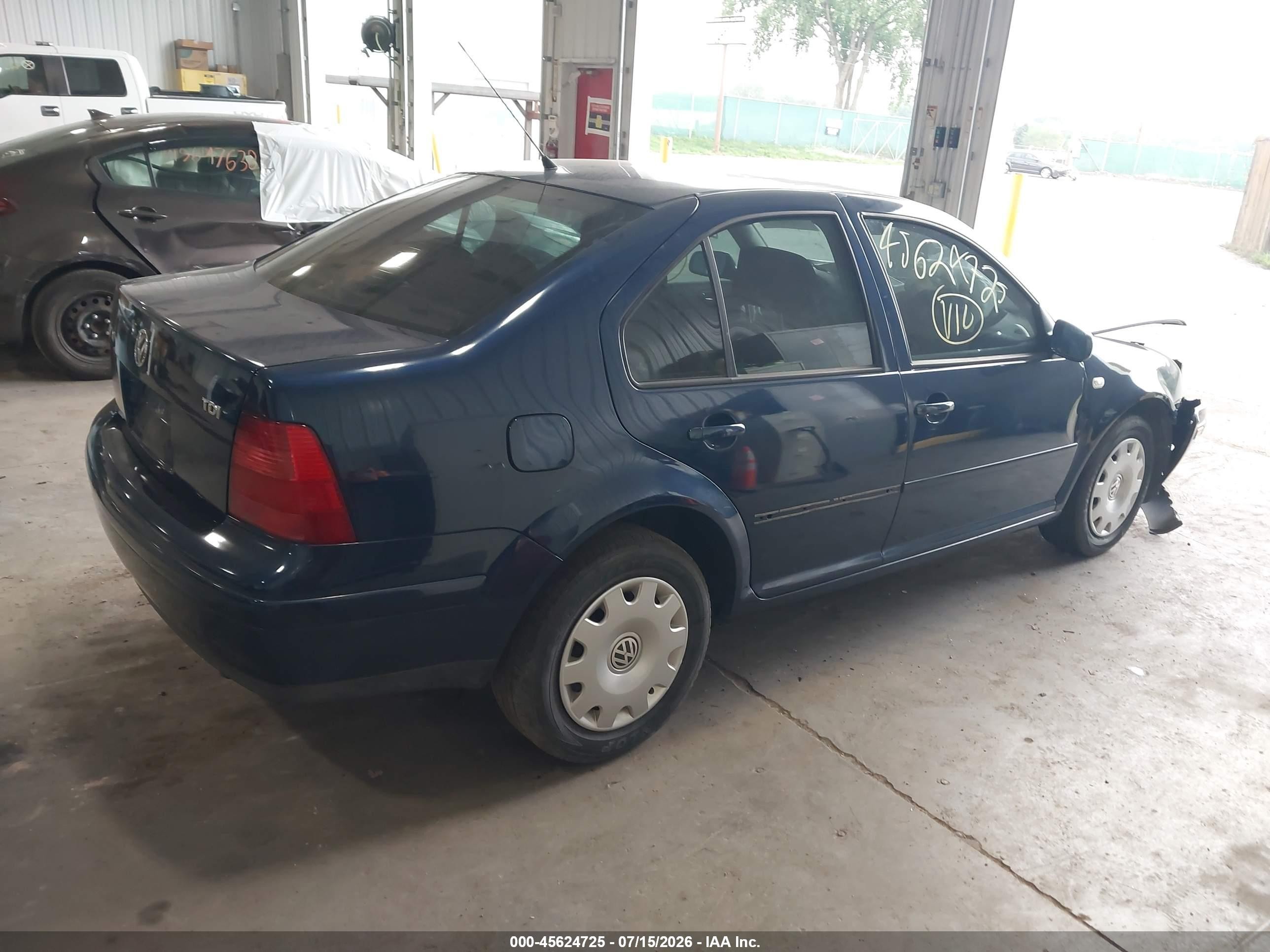 2002 Volkswagen Jetta Gls Tdi Blue vin: 3VWSP69M52M073973