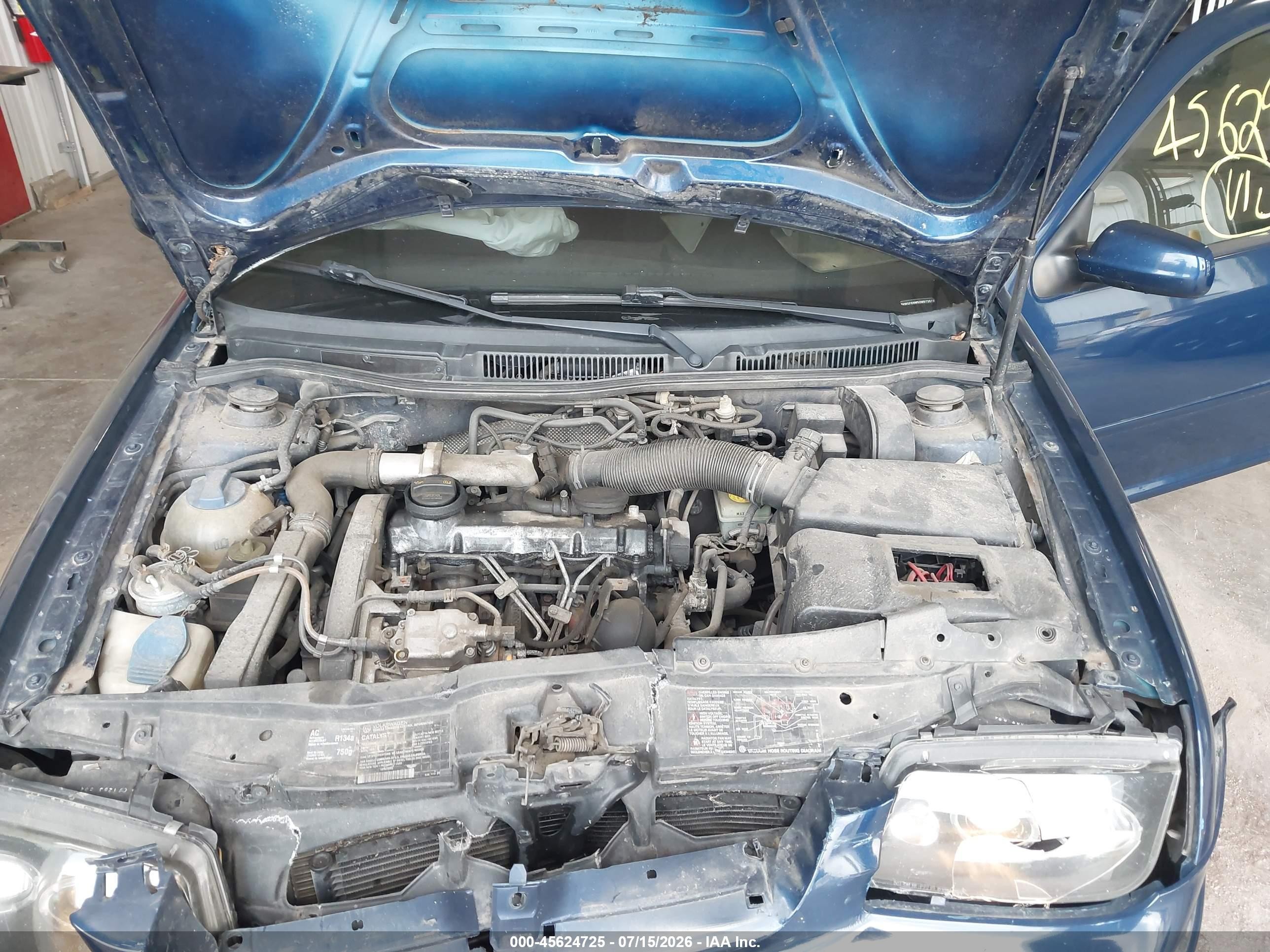2002 Volkswagen Jetta Gls Tdi Blue vin: 3VWSP69M52M073973