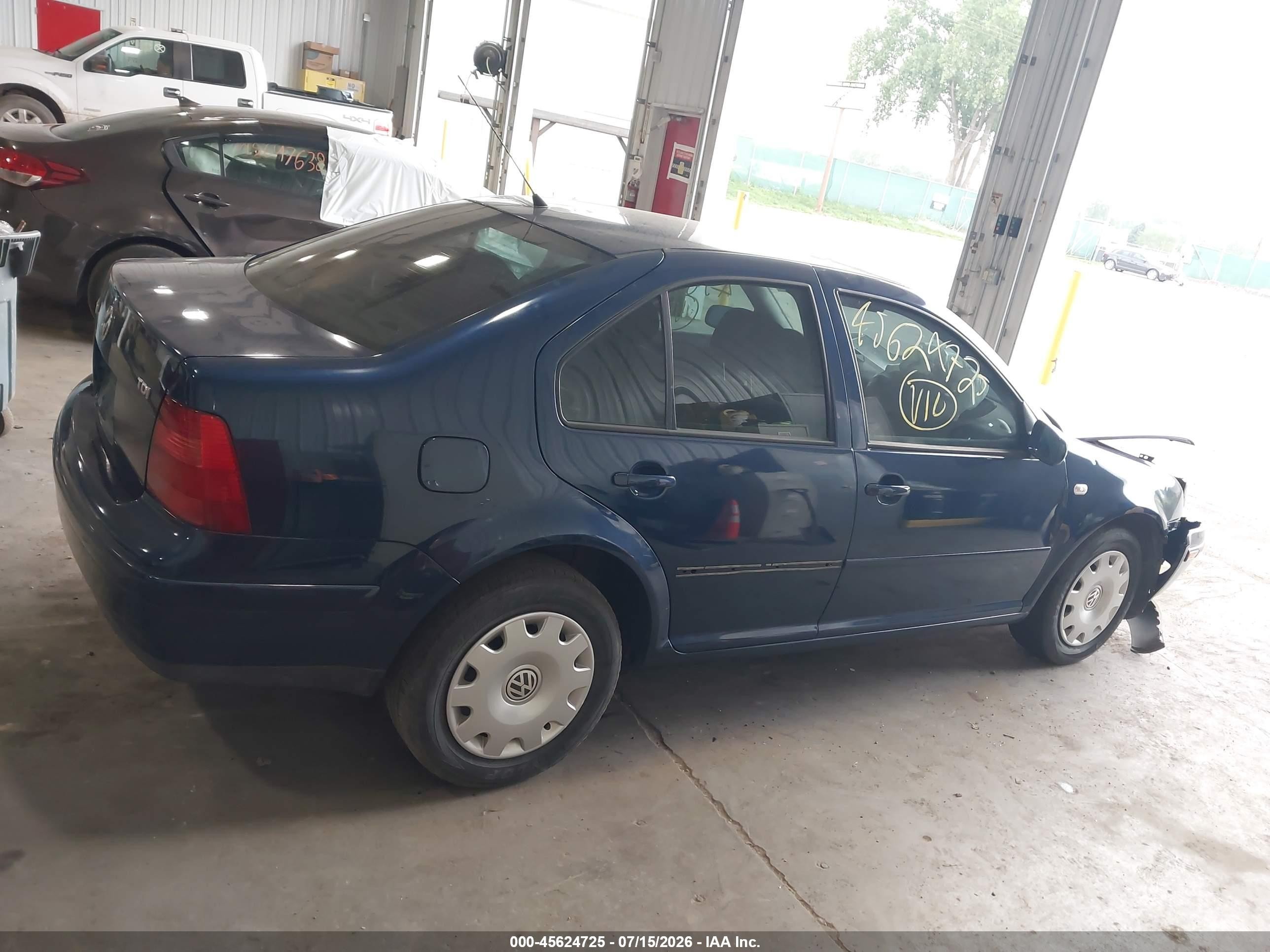 2002 Volkswagen Jetta Gls Tdi Blue vin: 3VWSP69M52M073973