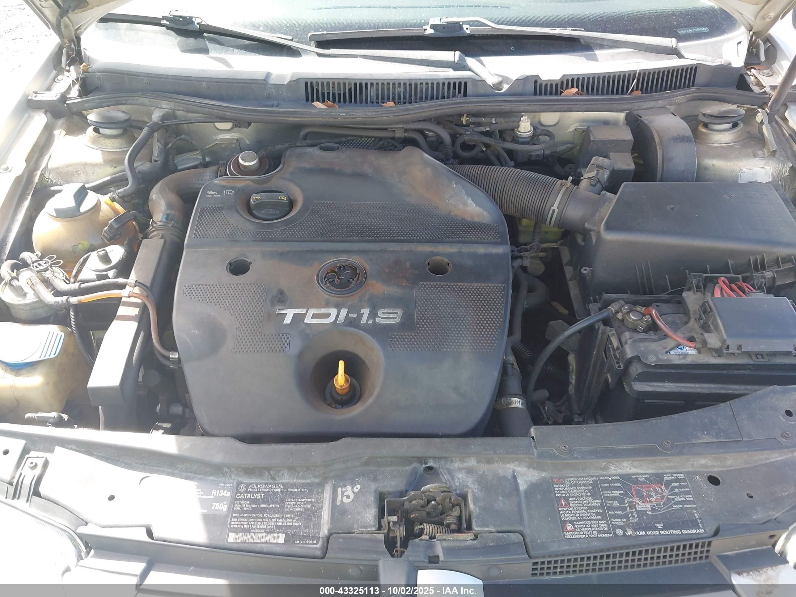 2002 Volkswagen Jetta Gls Tdi Silver vin: 3VWSP69M62M018609