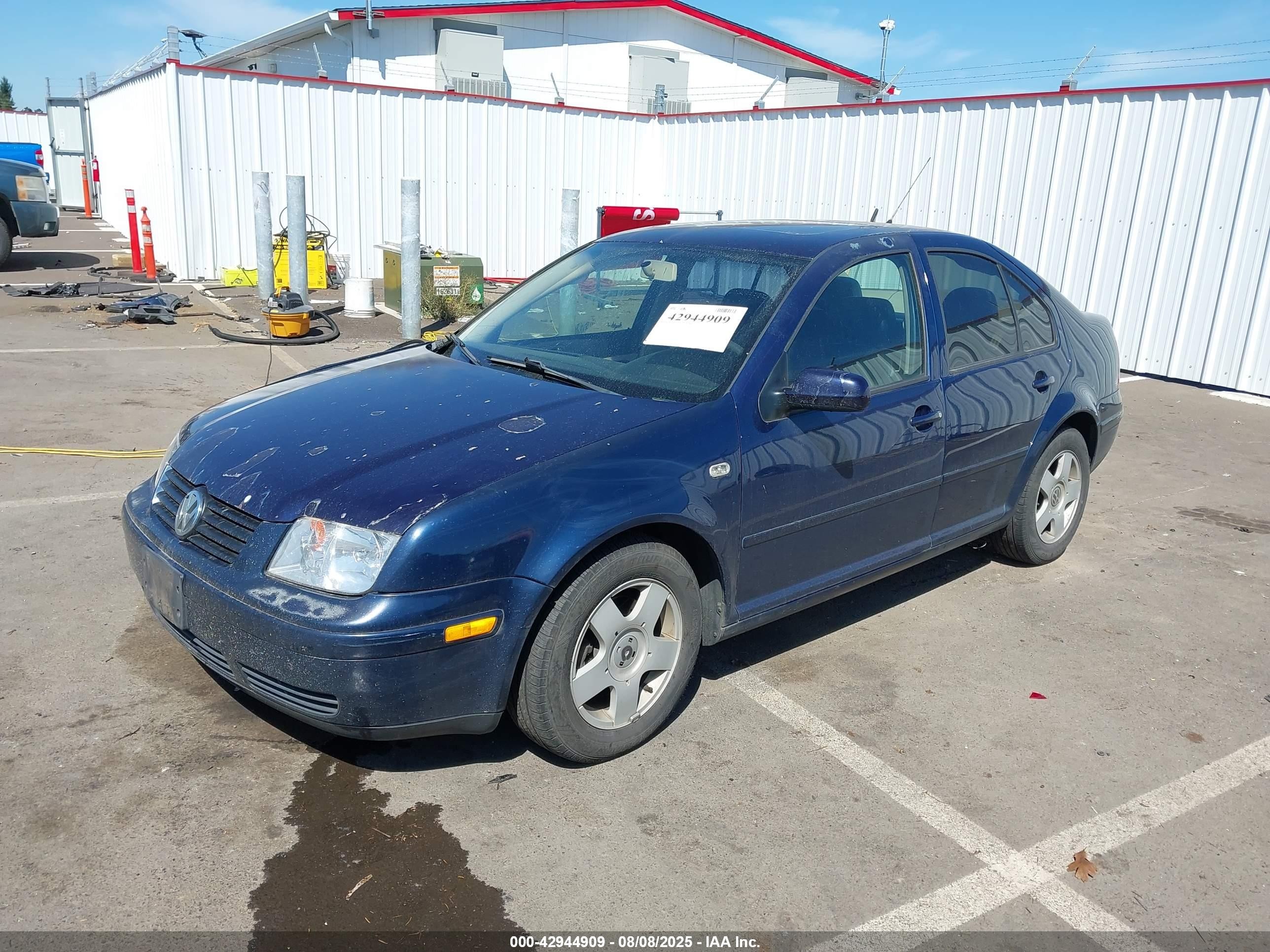 2002 Volkswagen Jetta Gls Tdi Blue vin: 3VWSP69M72M103037