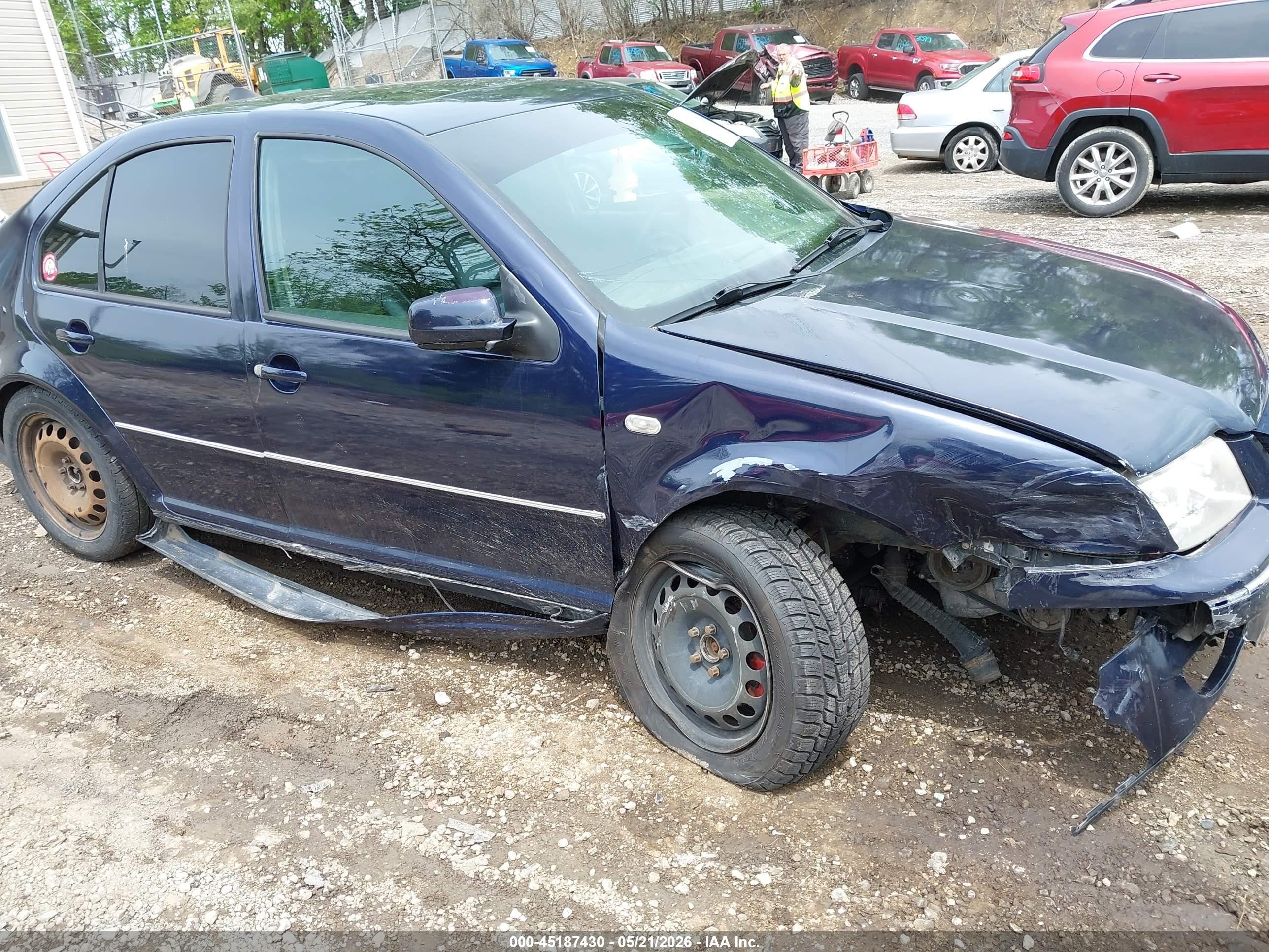 2002 Volkswagen Jetta Gls Tdi Blue vin: 3VWSP69M72M191863