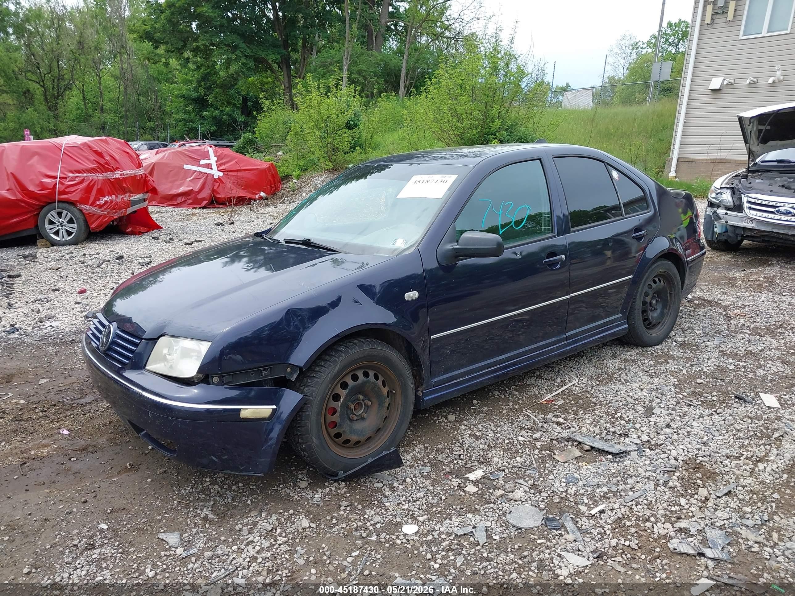 2002 Volkswagen Jetta Gls Tdi Blue vin: 3VWSP69M72M191863