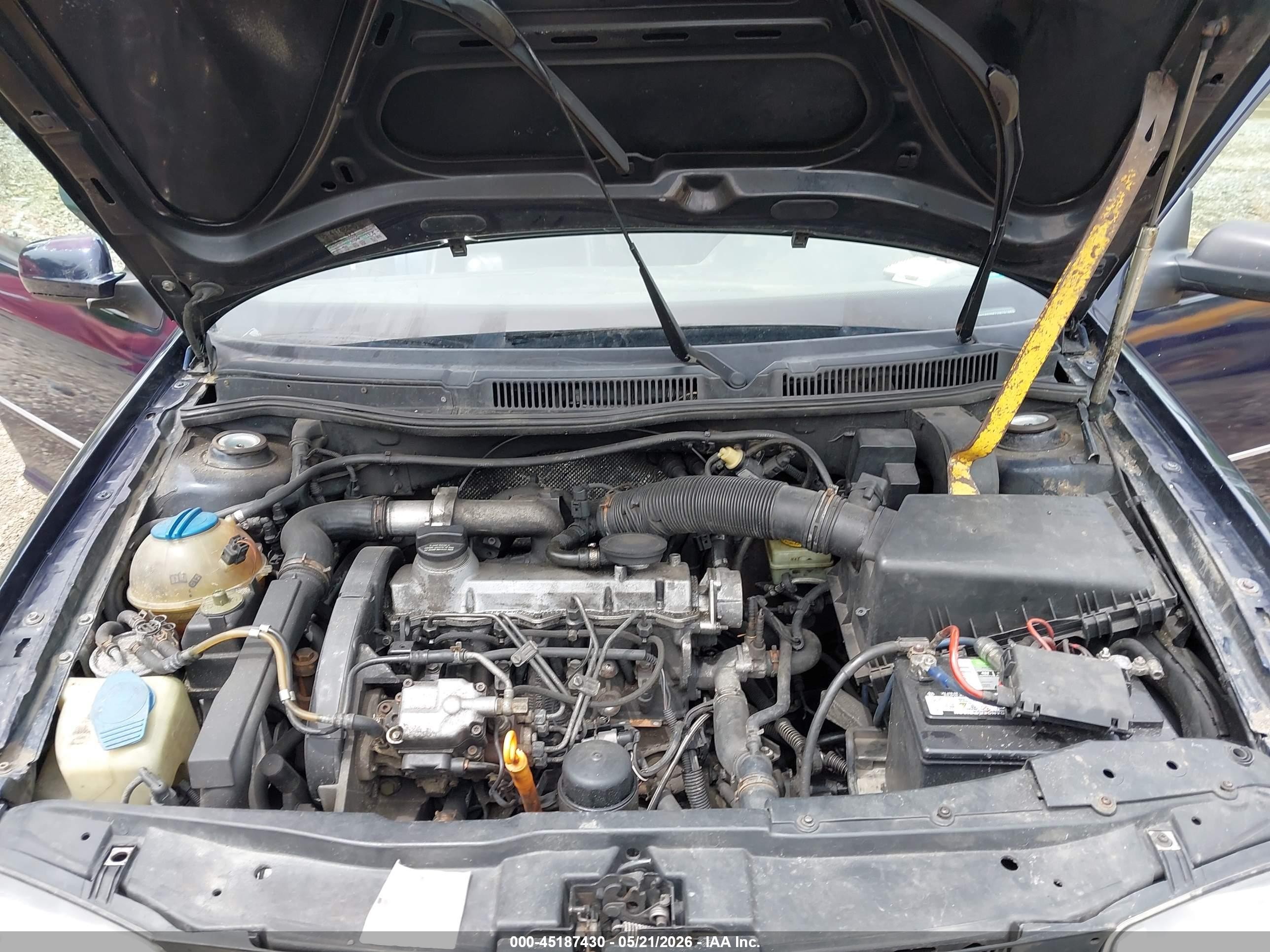 2002 Volkswagen Jetta Gls Tdi Blue vin: 3VWSP69M72M191863