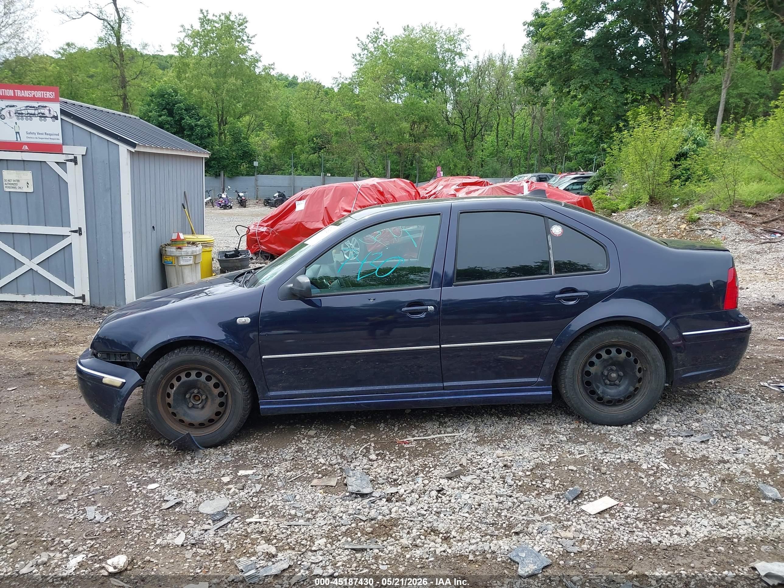 2002 Volkswagen Jetta Gls Tdi Blue vin: 3VWSP69M72M191863