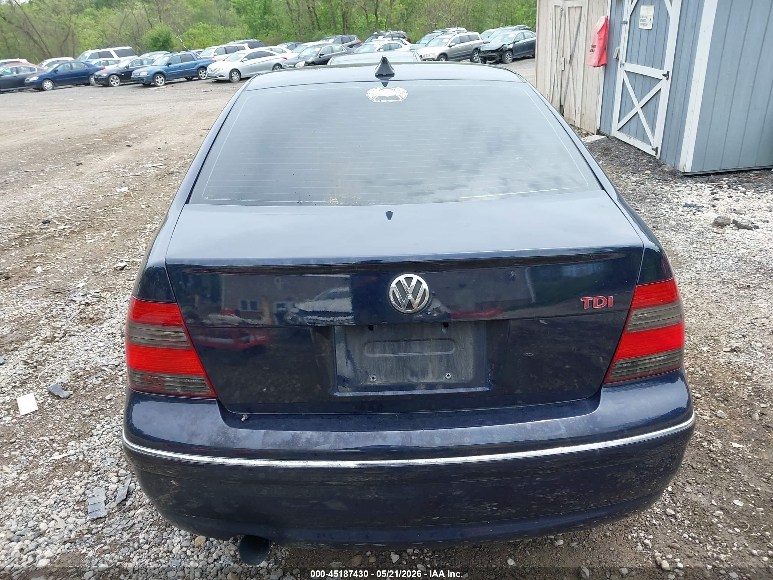 2002 Volkswagen Jetta Gls Tdi Blue vin: 3VWSP69M72M191863