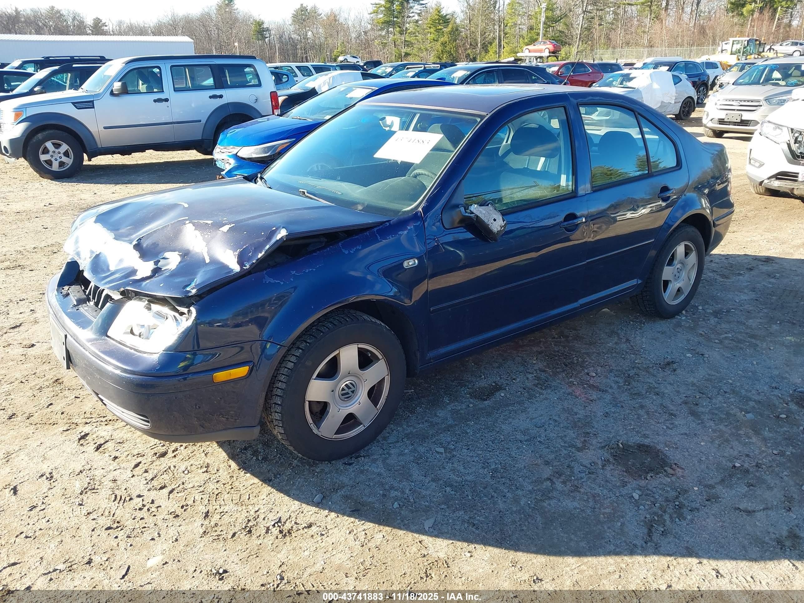 2002 Volkswagen Jetta Gls Tdi Dark Blue vin: 3VWSP69M92M017258