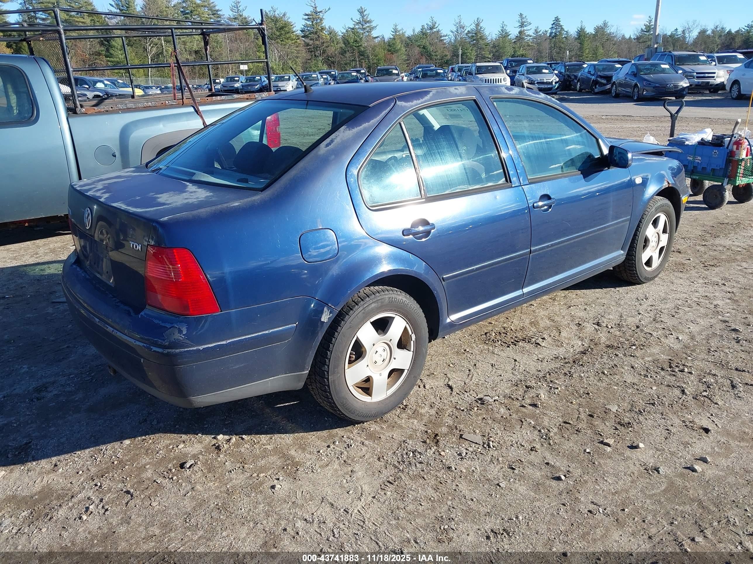 2002 Volkswagen Jetta Gls Tdi Dark Blue vin: 3VWSP69M92M017258