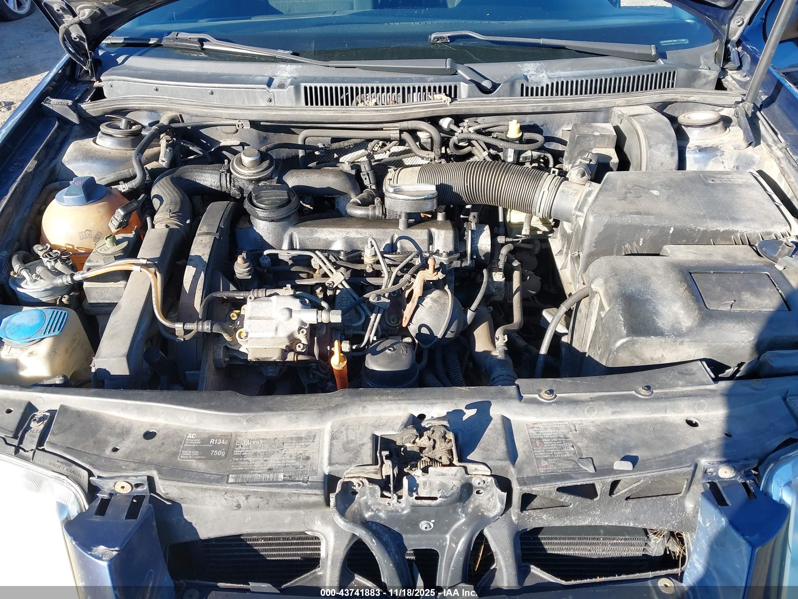2002 Volkswagen Jetta Gls Tdi Dark Blue vin: 3VWSP69M92M017258