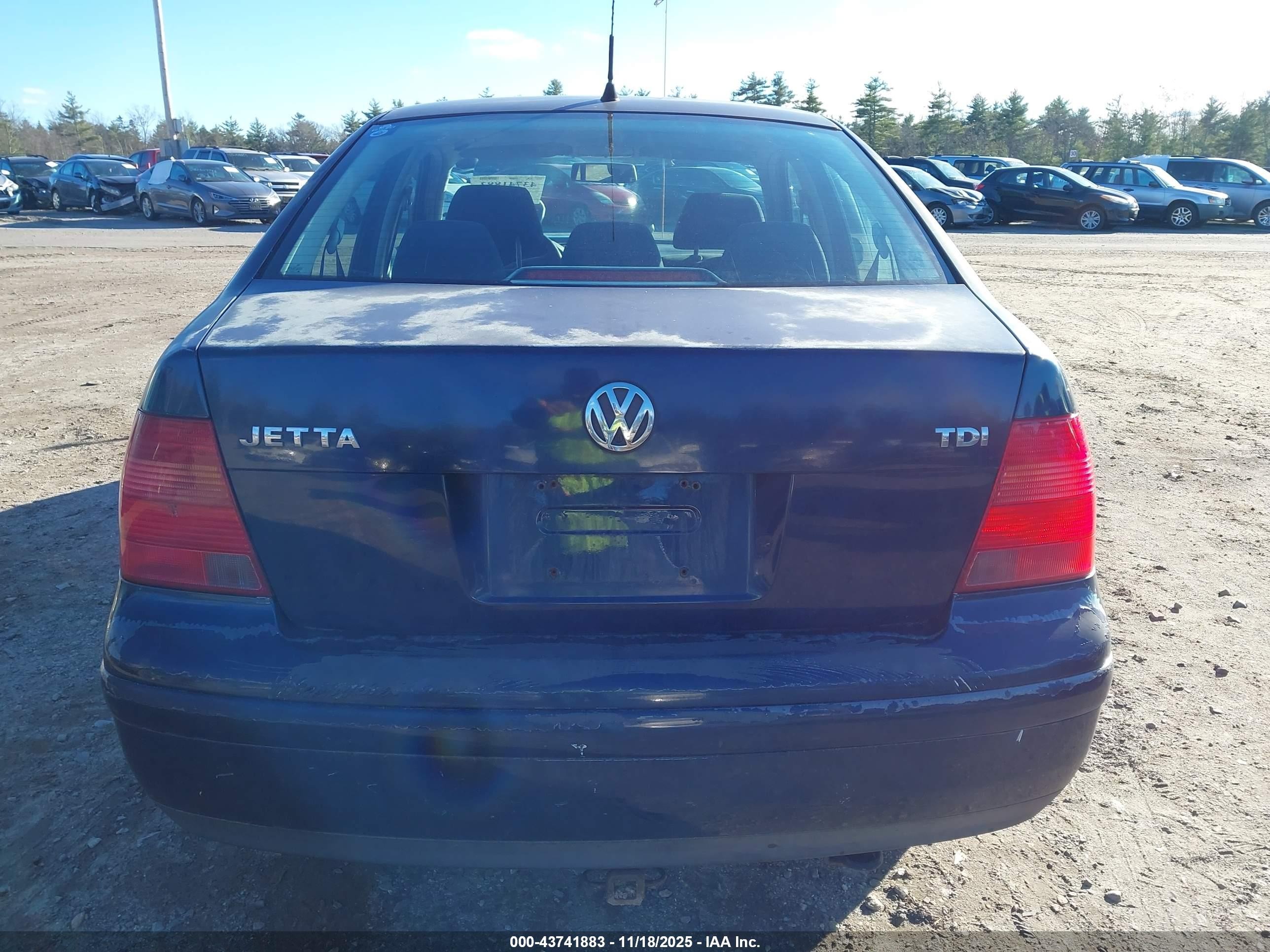 2002 Volkswagen Jetta Gls Tdi Dark Blue vin: 3VWSP69M92M017258