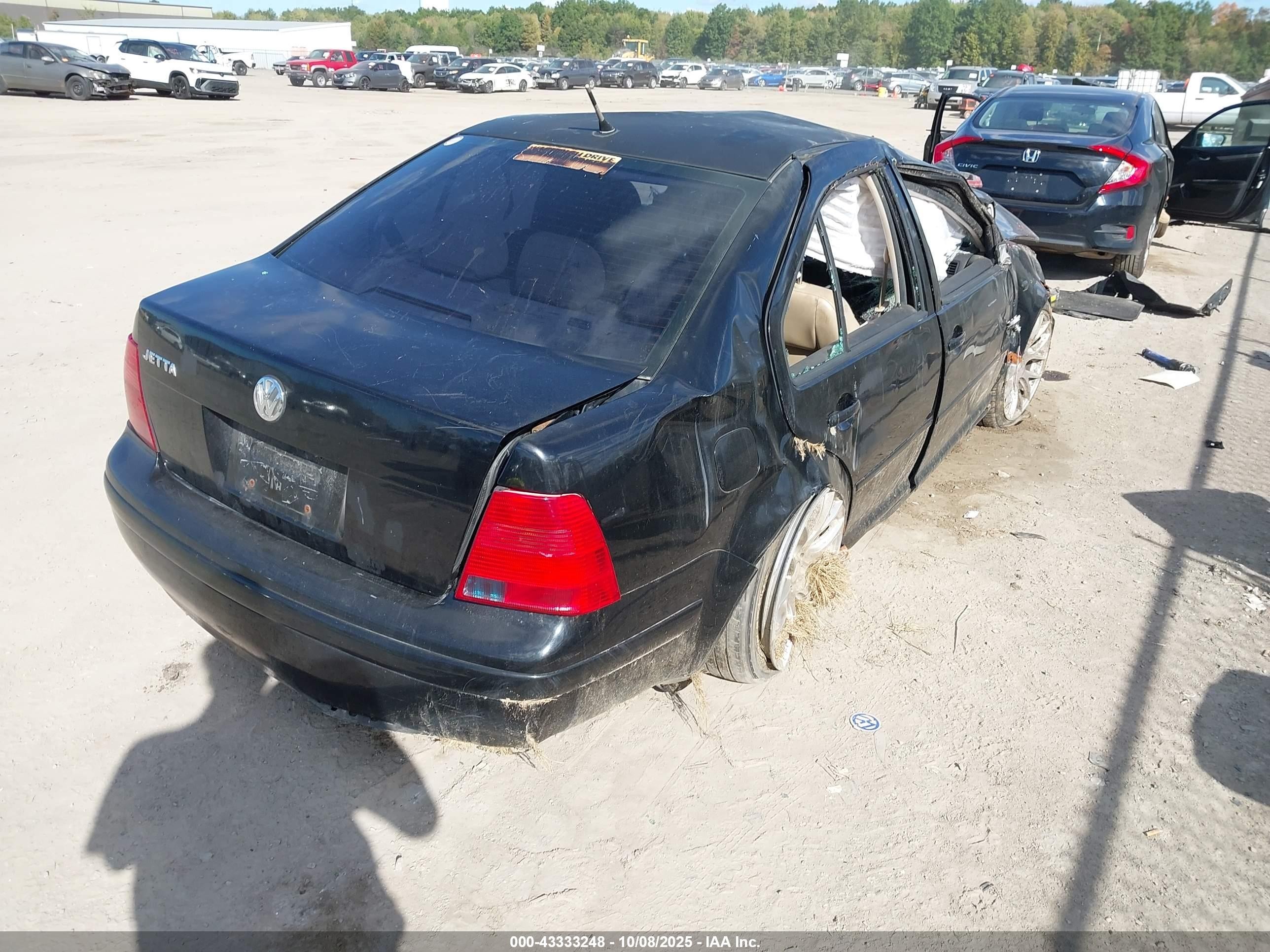 2002 Volkswagen Jetta Gls Tdi Black vin: 3VWSP69M92M083406