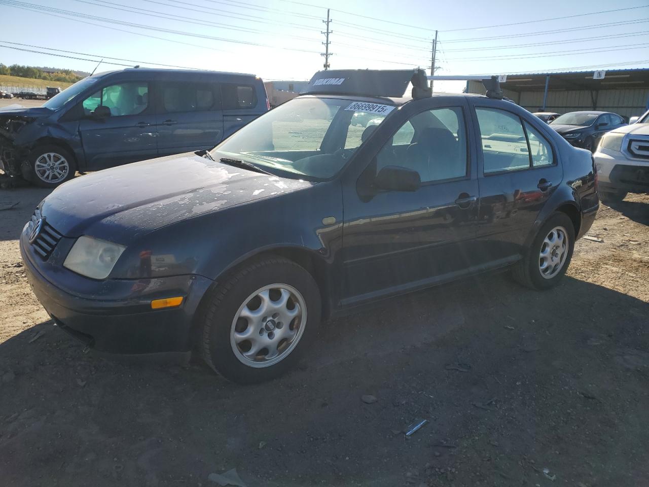 2002 Volkswagen Jetta Gls Tdi Blue vin: 3VWSP69M92M148559