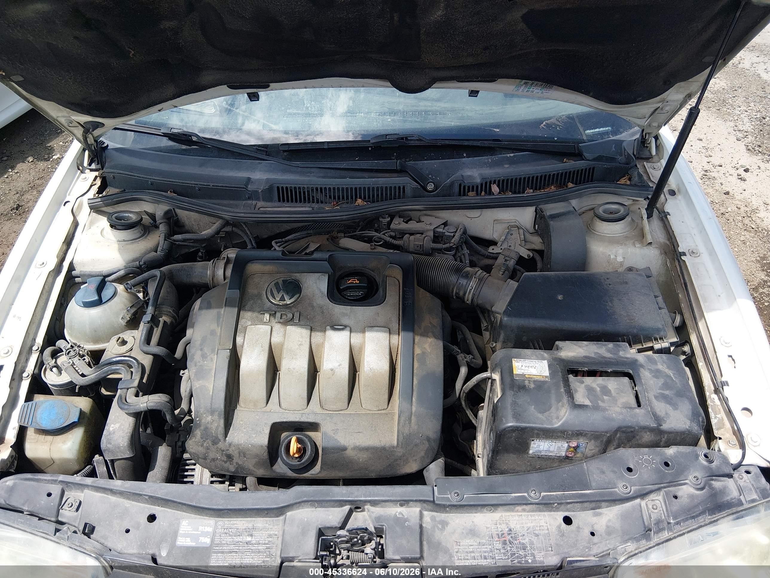 2004 Volkswagen Jetta Gls Tdi Белый vin: 3VWSR69M04M063672
