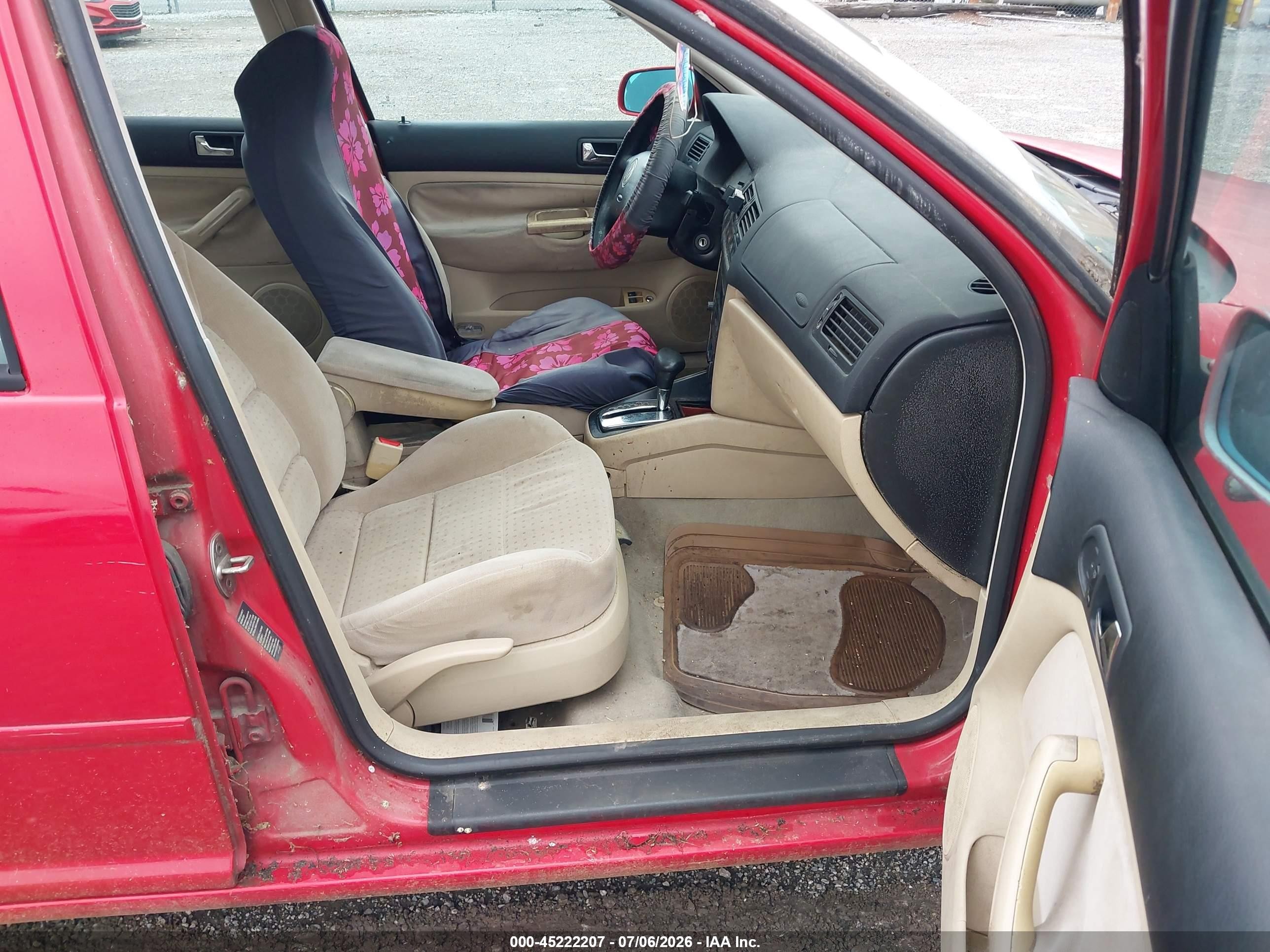 2001 Volkswagen Jetta Gls Red vin: 3VWSS29M01M020832