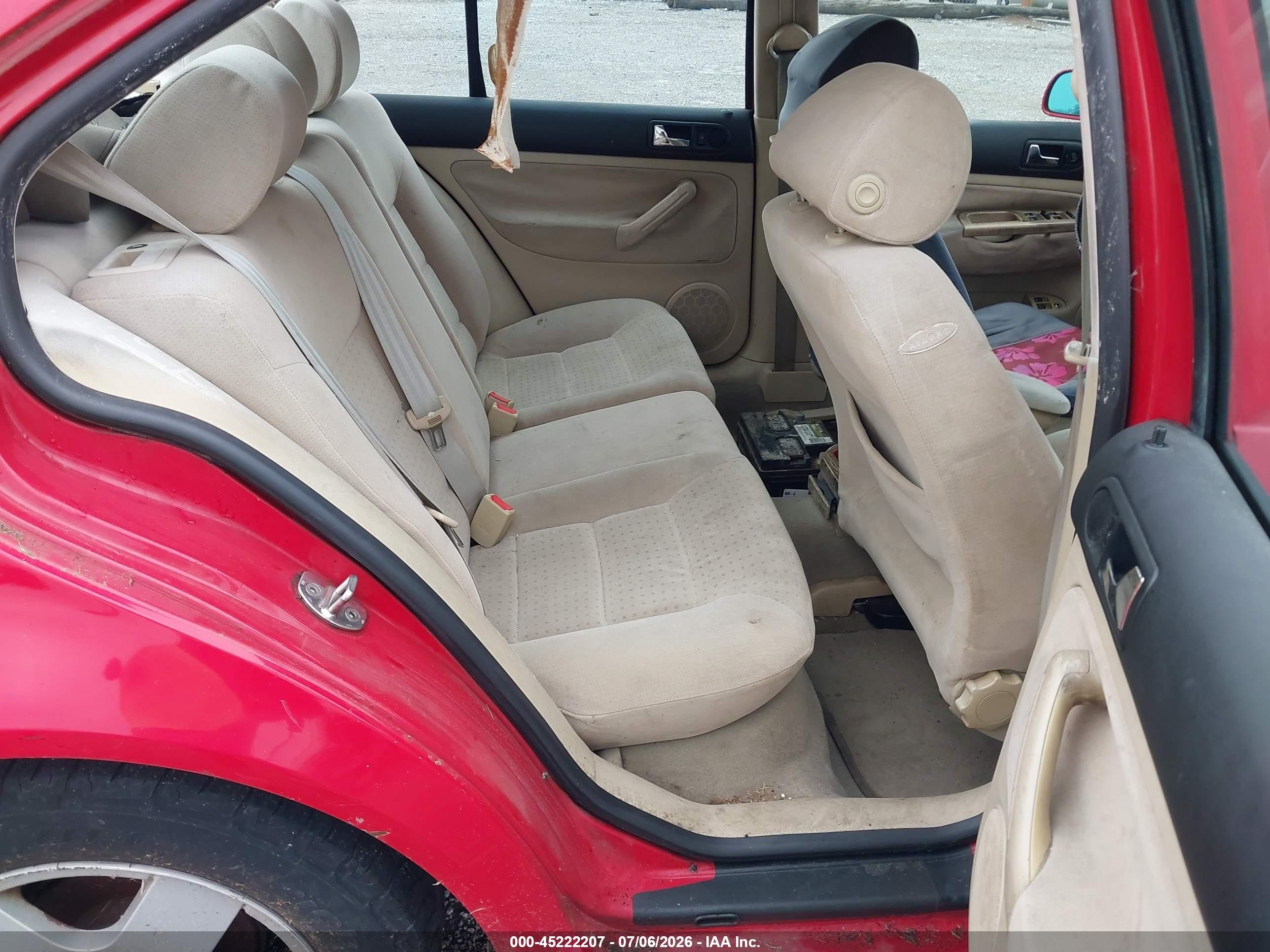 2001 Volkswagen Jetta Gls Red vin: 3VWSS29M01M020832