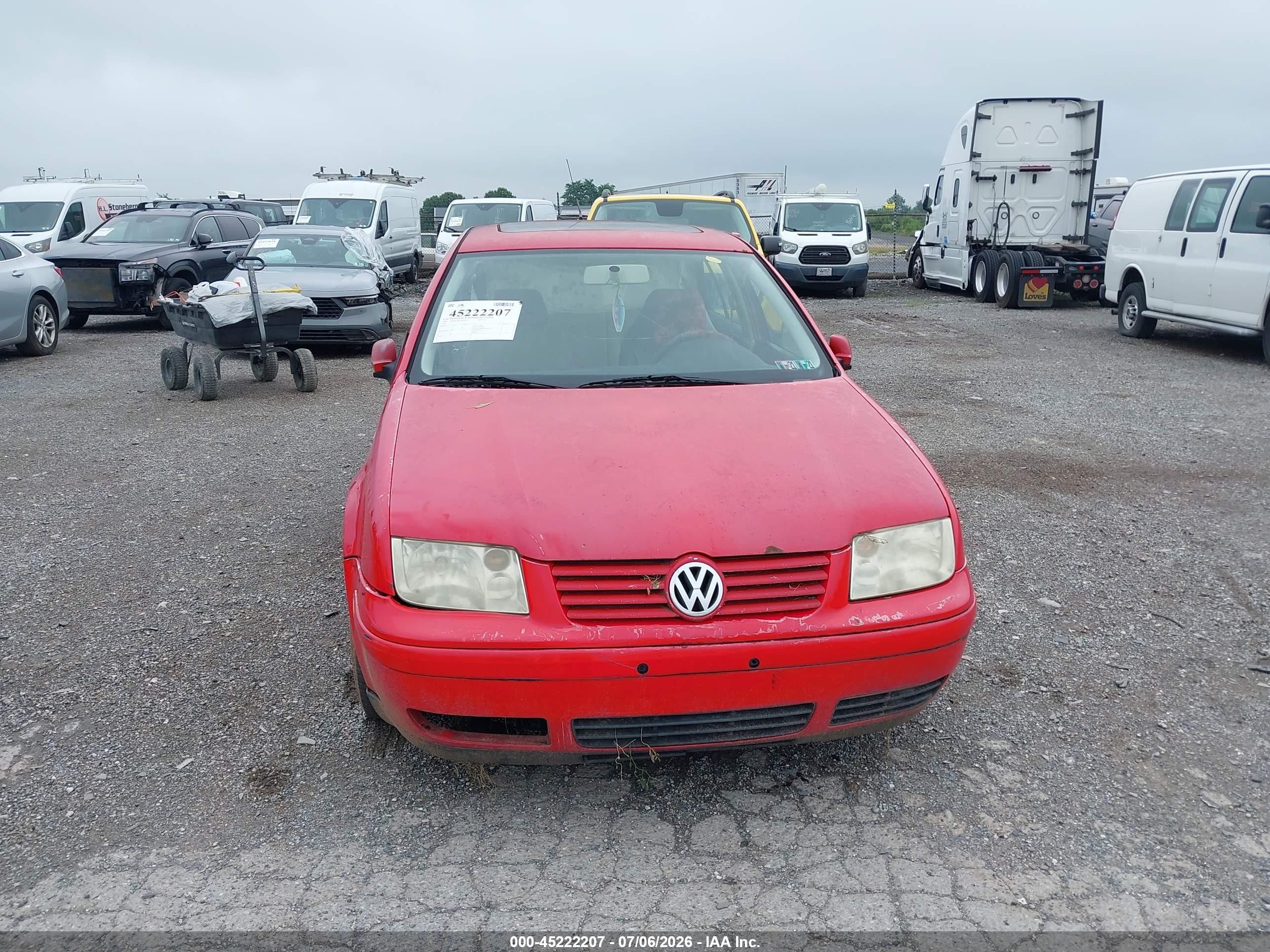 2001 Volkswagen Jetta Gls Red vin: 3VWSS29M01M020832
