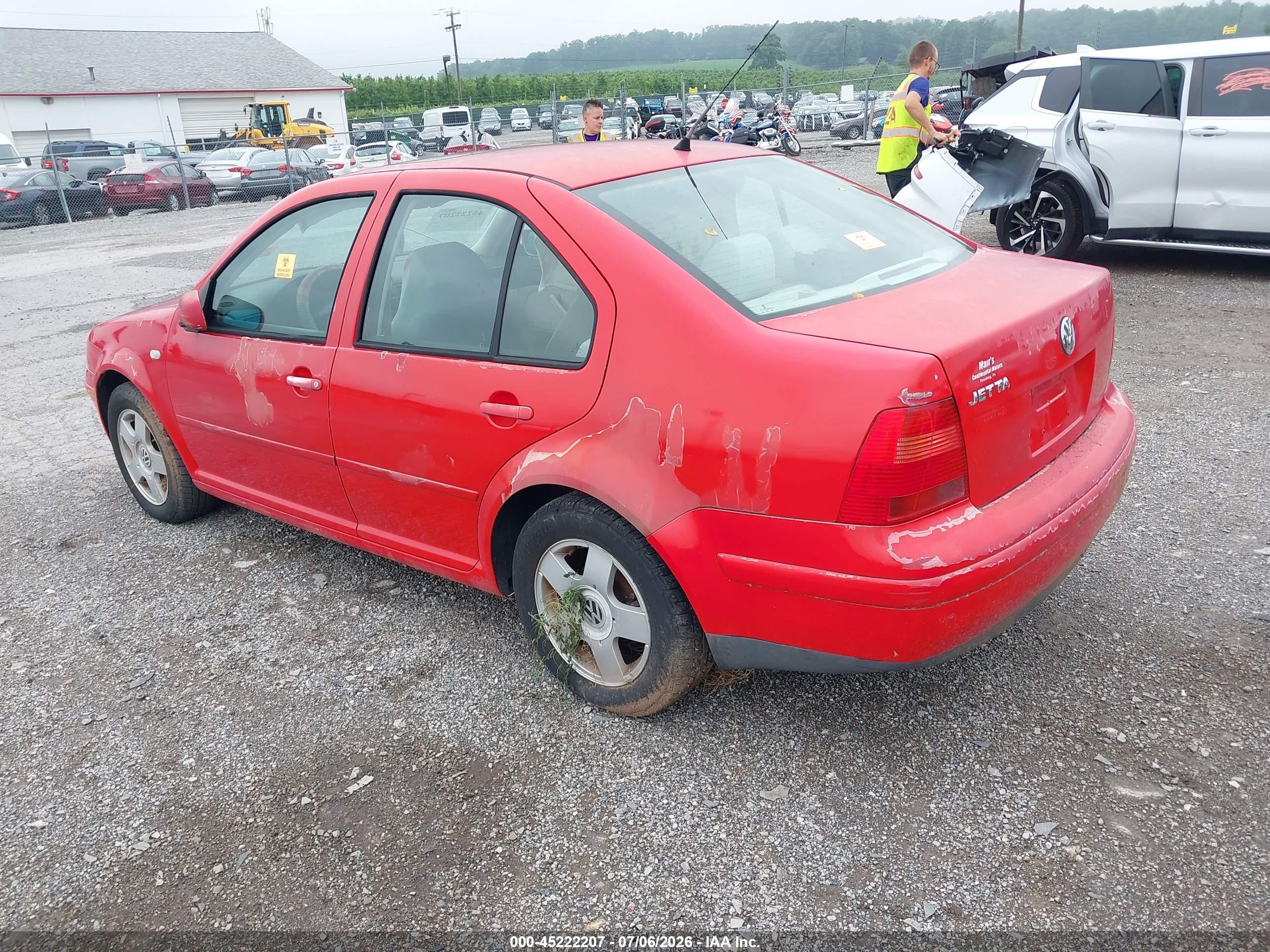 2001 Volkswagen Jetta Gls Red vin: 3VWSS29M01M020832