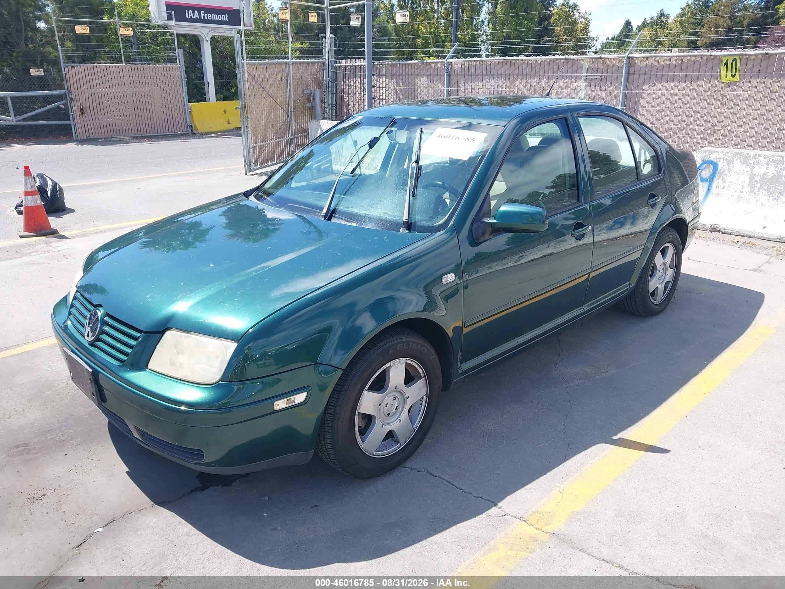 2001 Volkswagen Jetta Gls Green vin: 3VWST29M41M031572